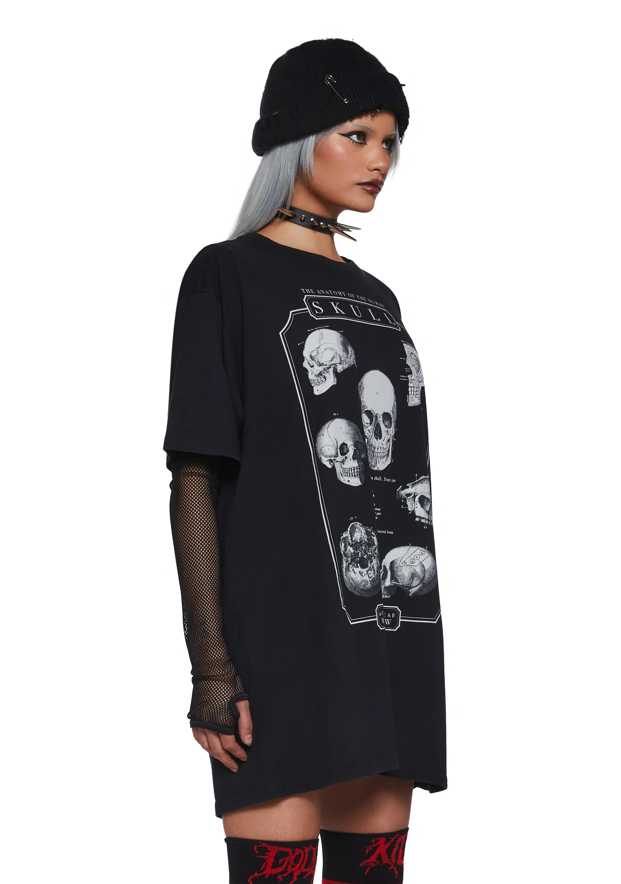 Skull Knowledge Oversized Tee - Image 3