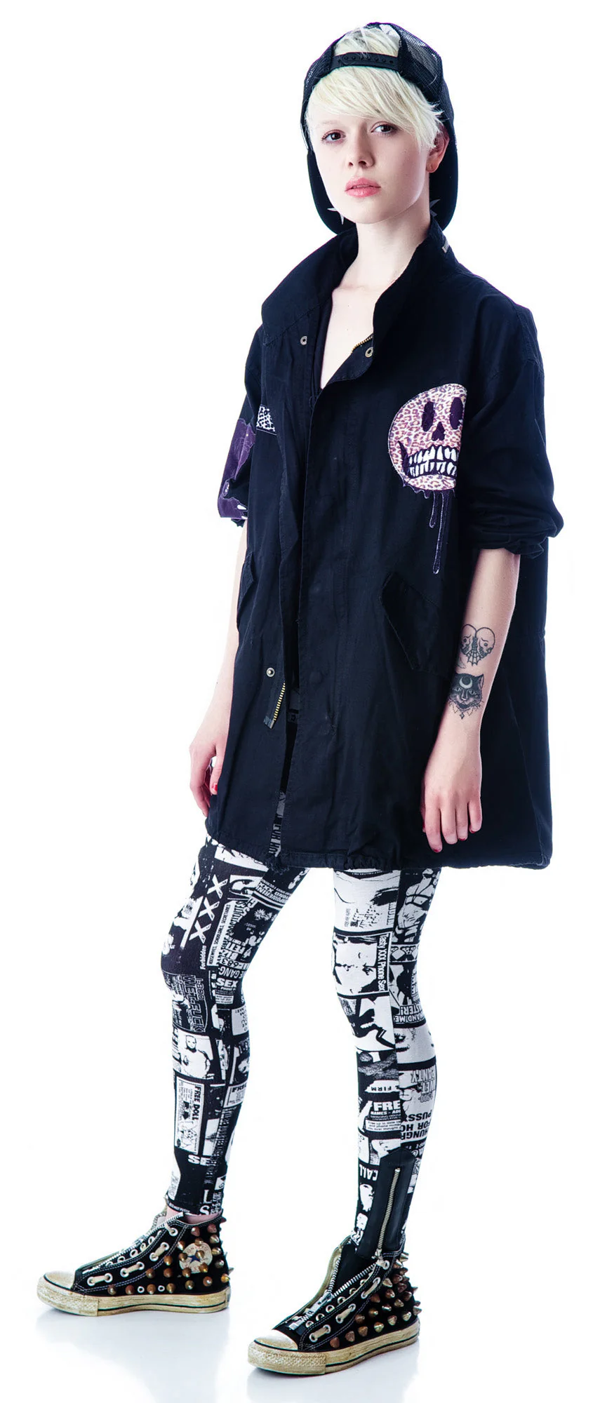 Skull Rocker Military Surplus Jacket - Black - Image 10