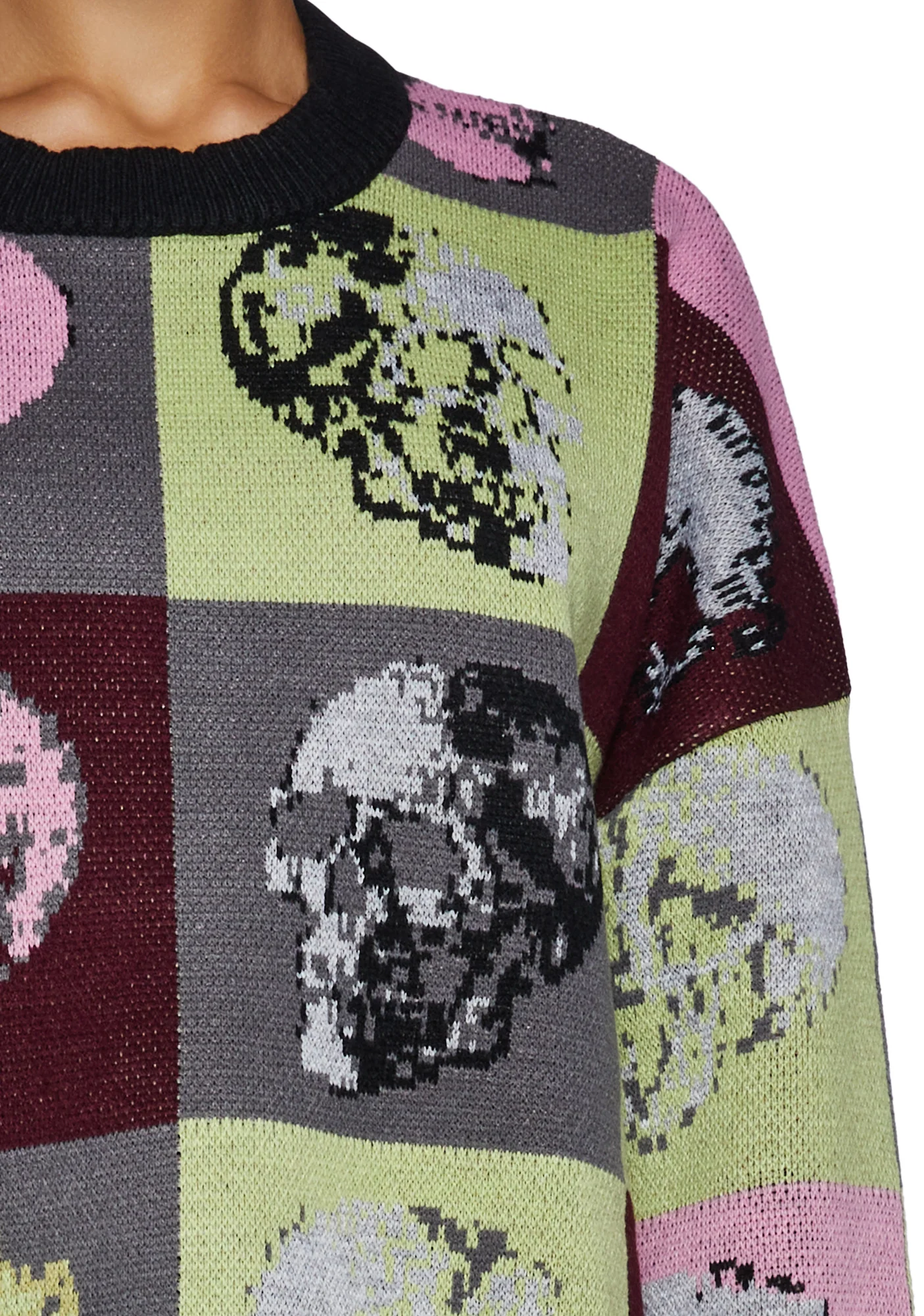 Skull Tile Knit Sweater - Image 5