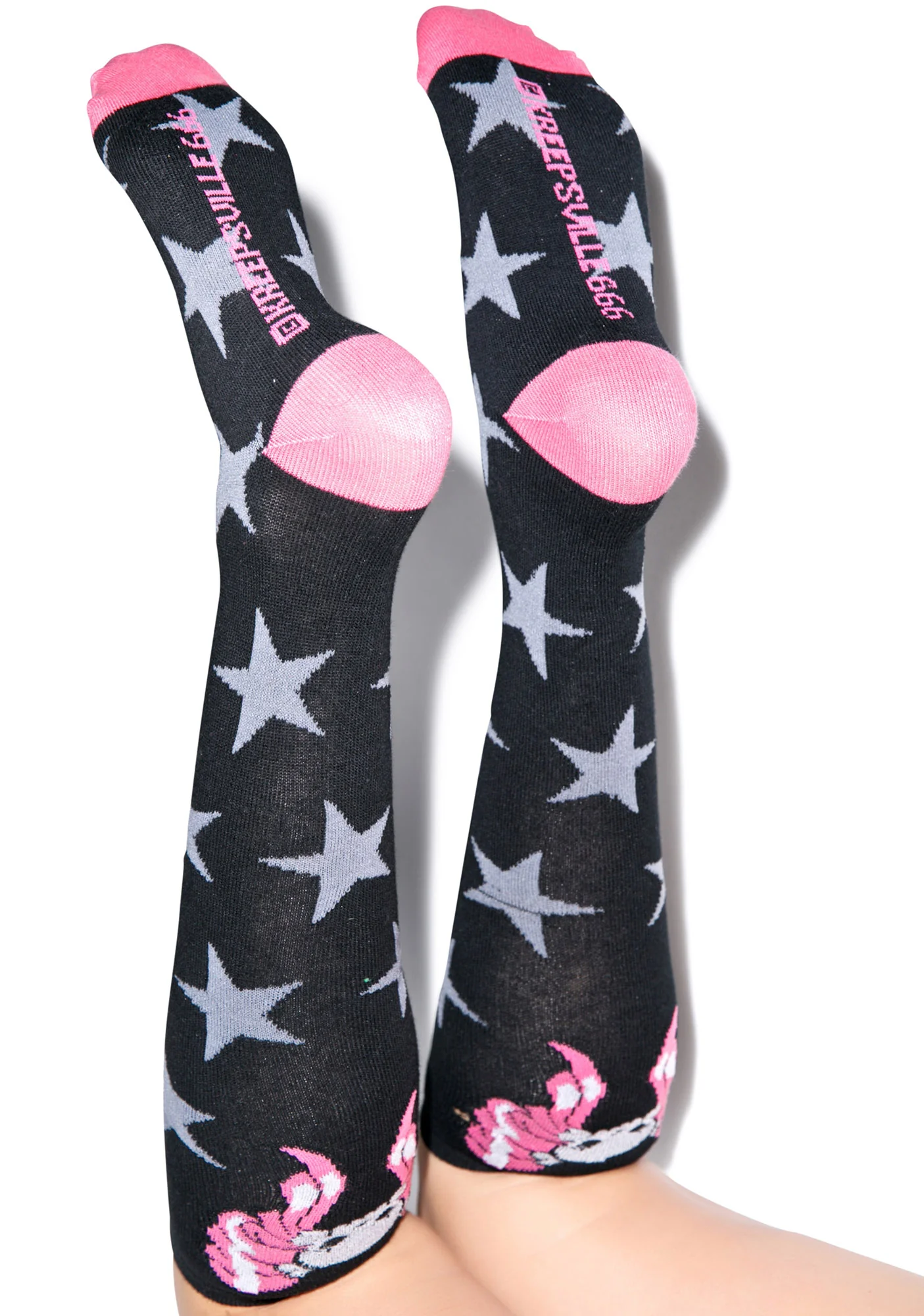 Skully Bow Stars Socks - Image 5