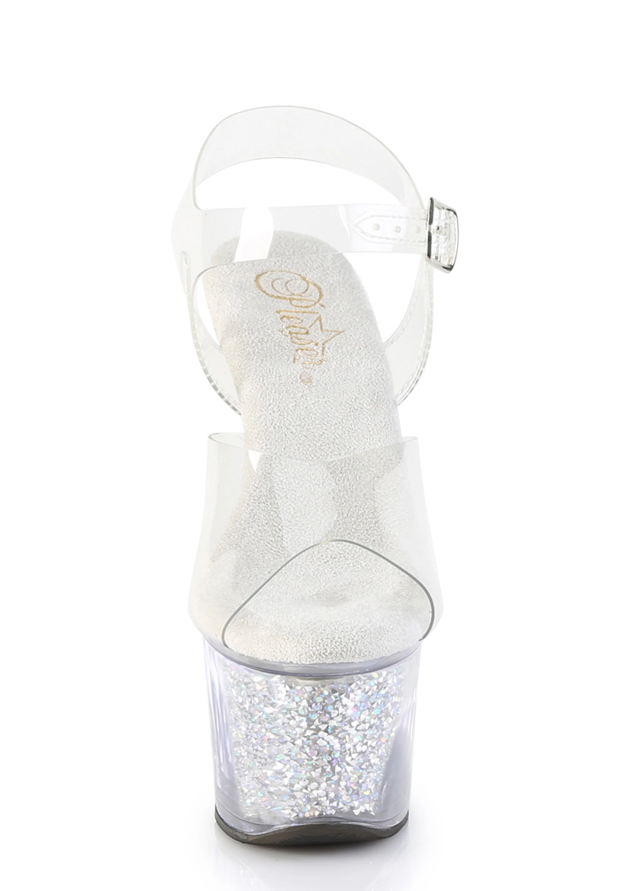 Sky-308RSI Platform Ankle Strap Sandals-Silver - Image 3