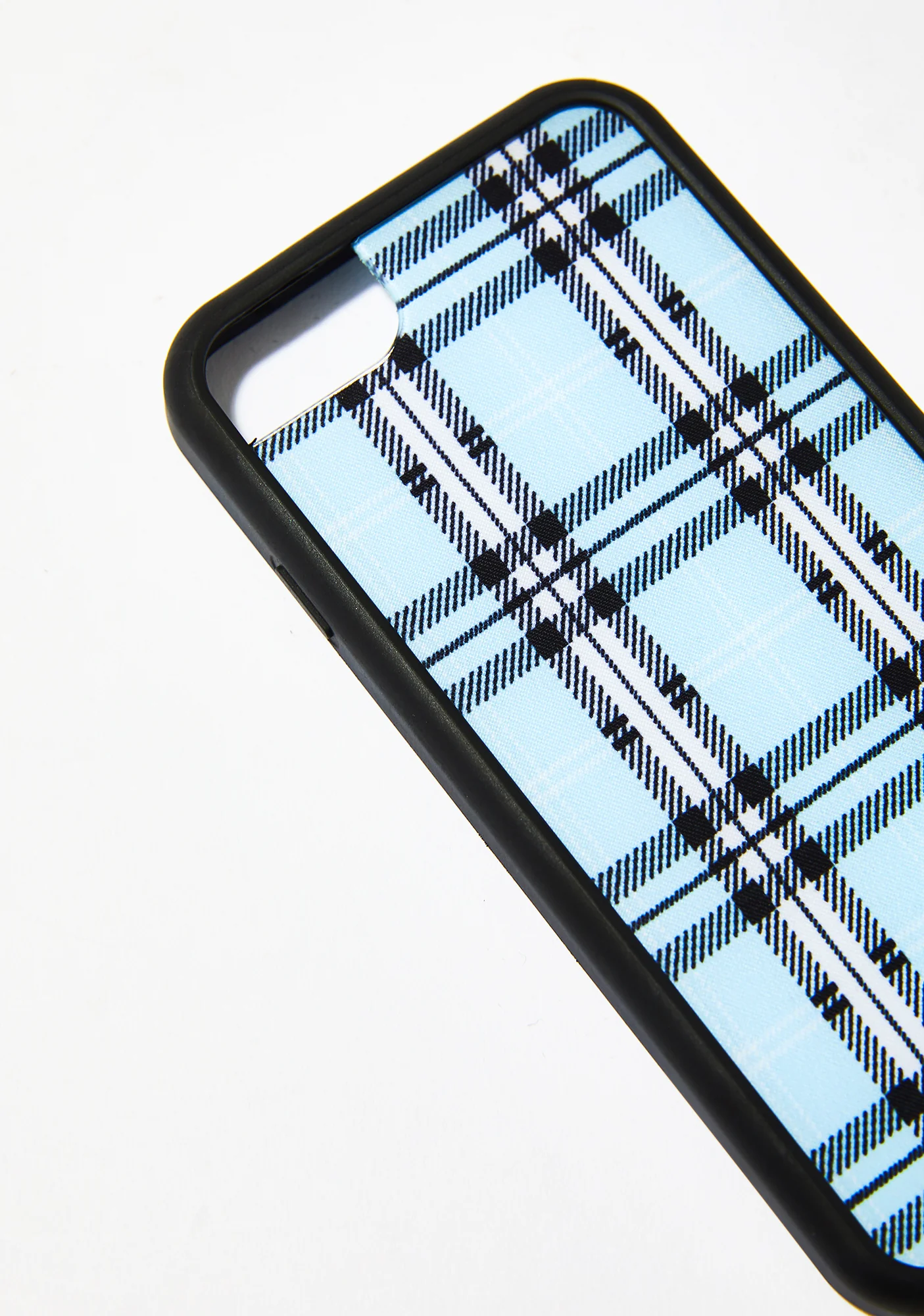 Sky Blue Plaid Iphone Case - Image 2
