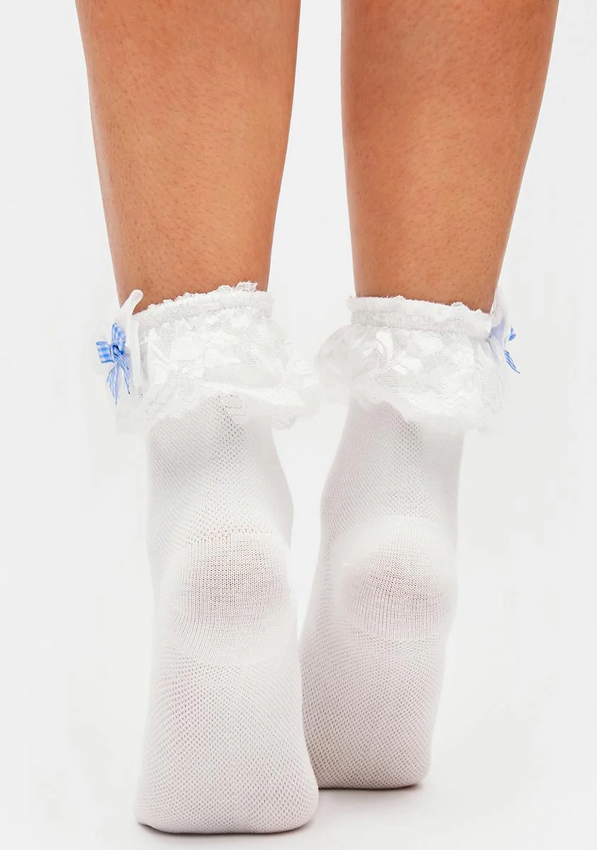 Sky Filled With Wonder Ruffle Crew Socks - Image 3