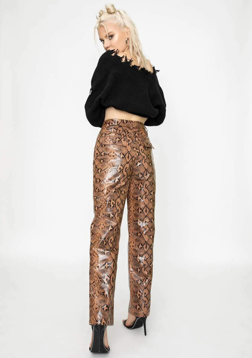 Slash Snakeskin Pants - Image 4