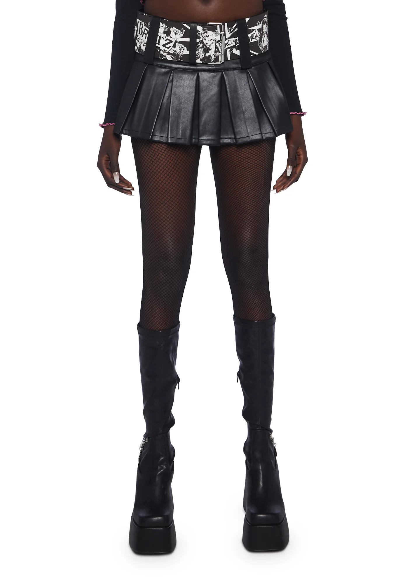 Slay The Day Pleated Mini Skirt