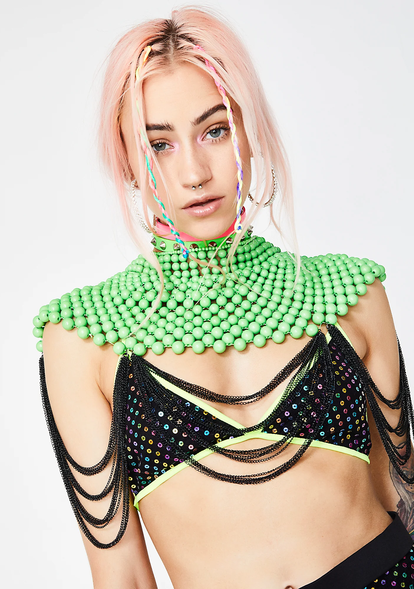 Slime Warrior Princess Beaded Collar - Image 2