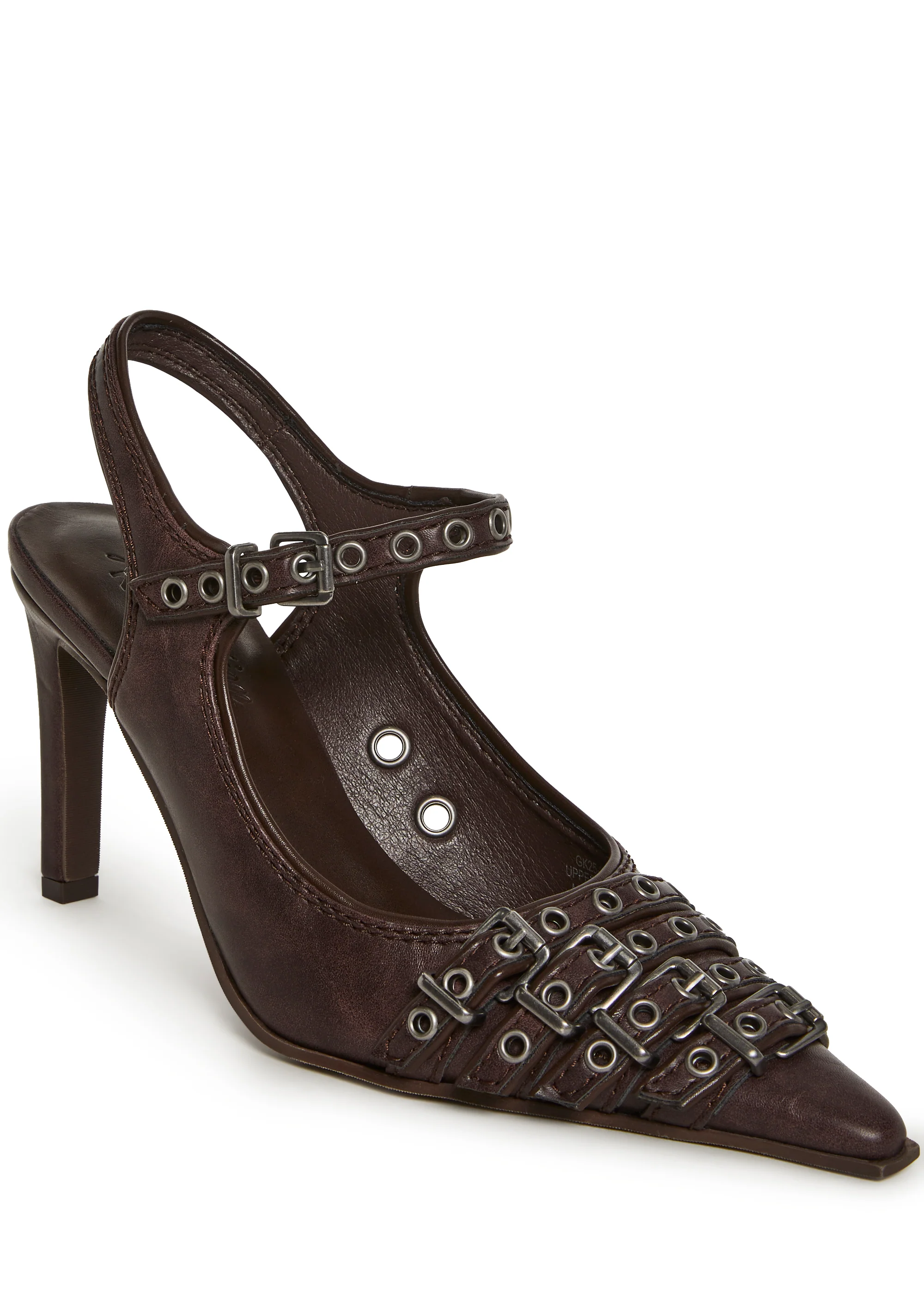 Fame Lane Pointed Toe Heels - Brown - Image 2
