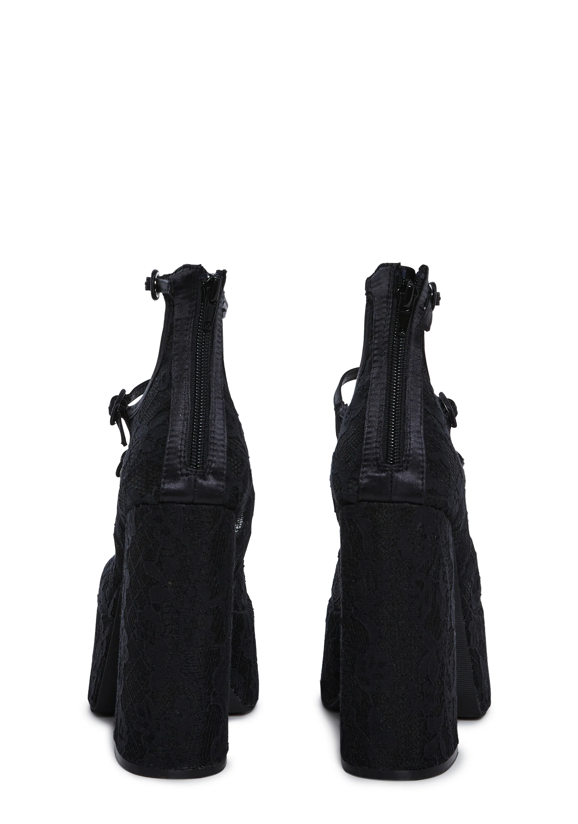 Smiling Melody Platform Heels - Black - Image 4