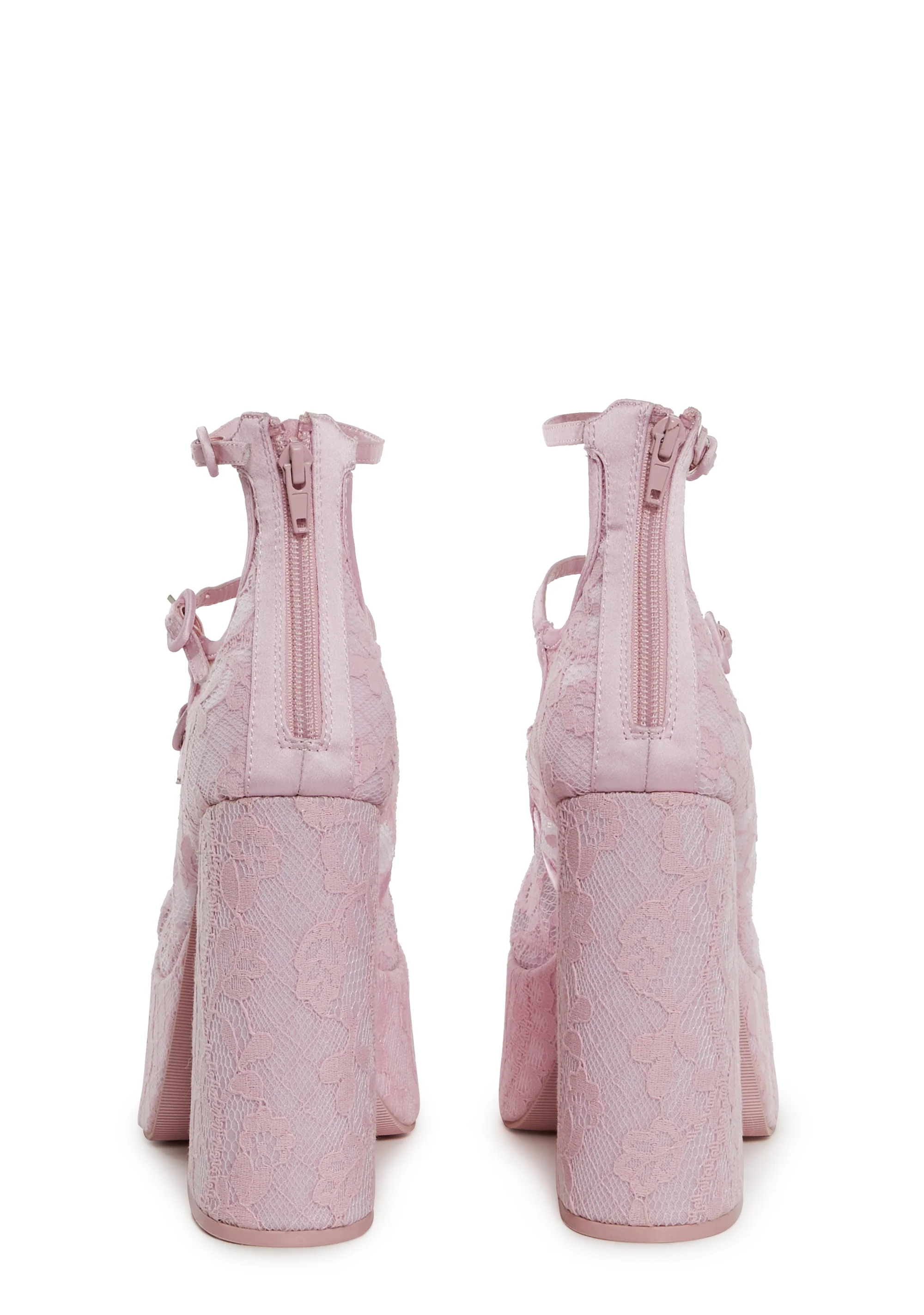 Smiling Melody Platform Heels - Pink - Image 4