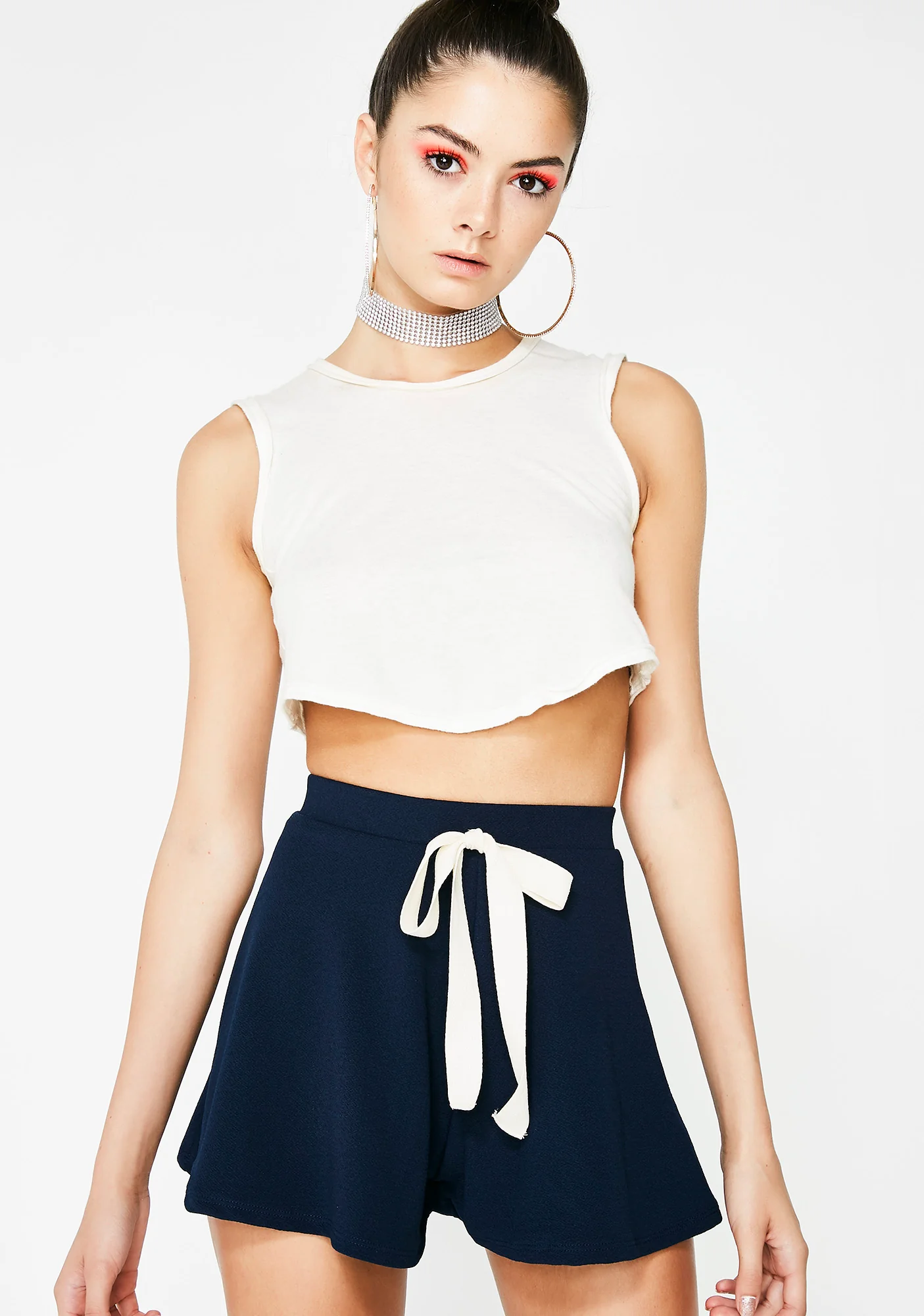 Smooth Waters Tie Front Shorts - Image 3