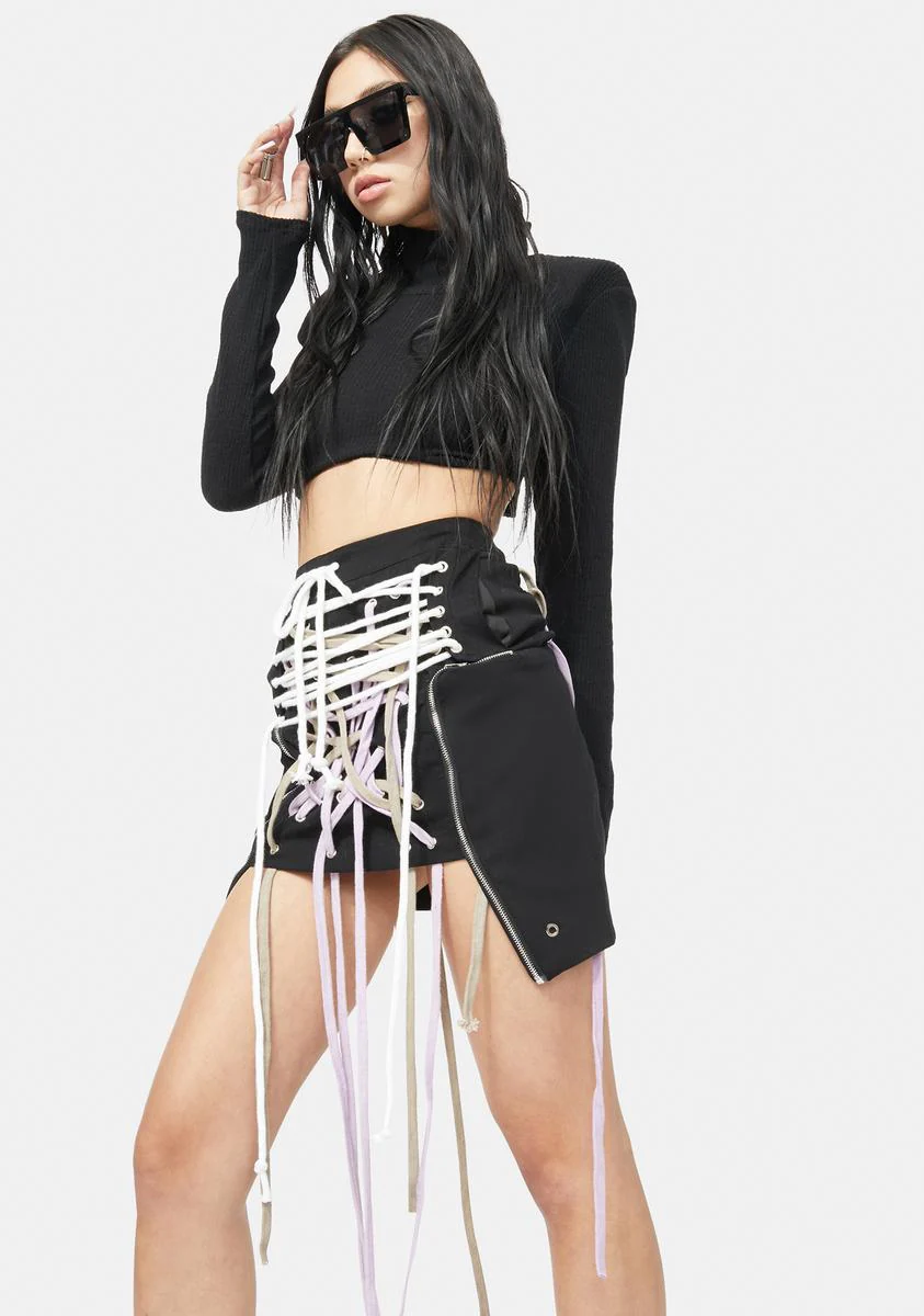 Sneaky Wink Strap Mini Skirt - Image 2