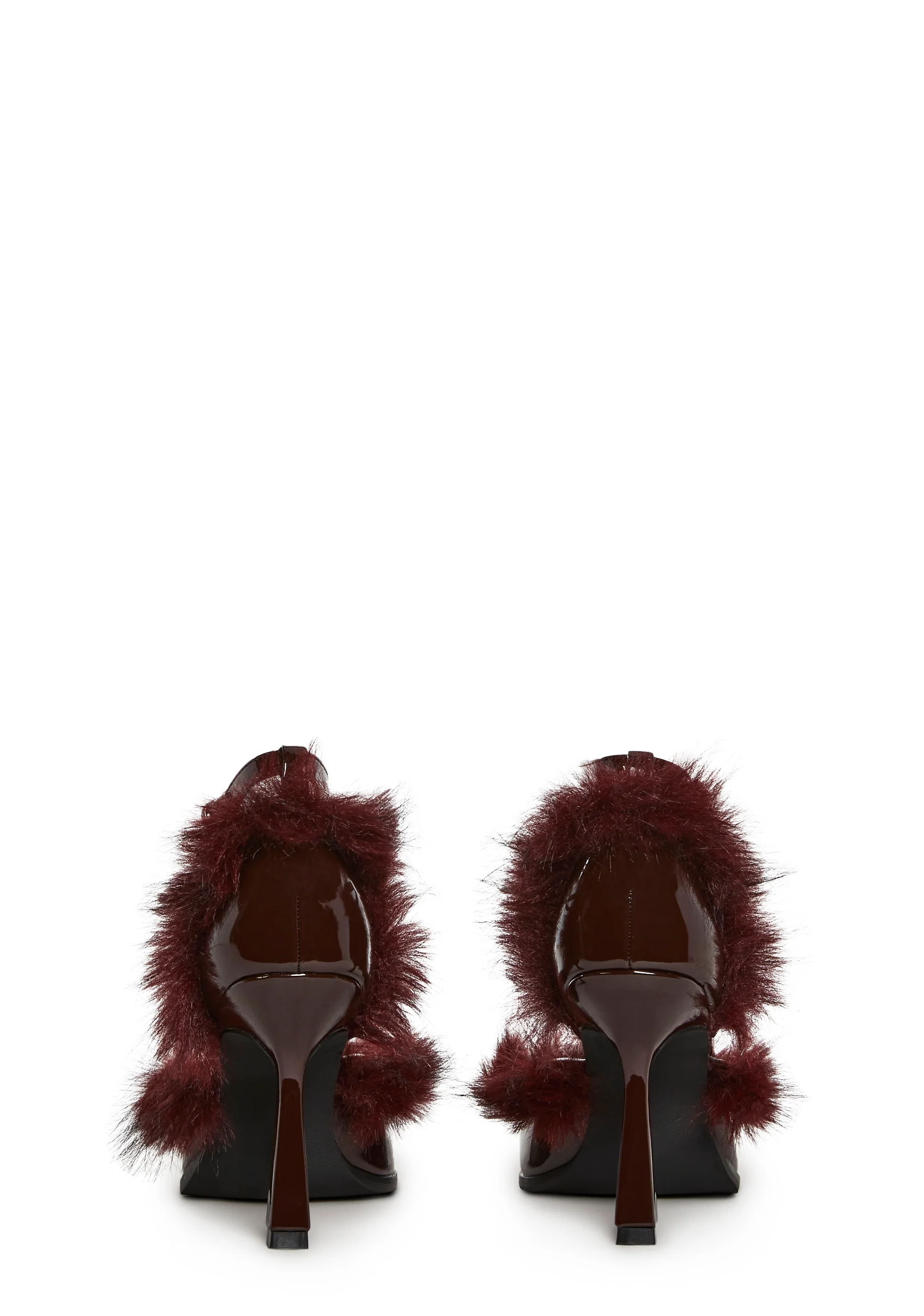 Chic Vanity Faux Fur Pointed Heels - Image 4