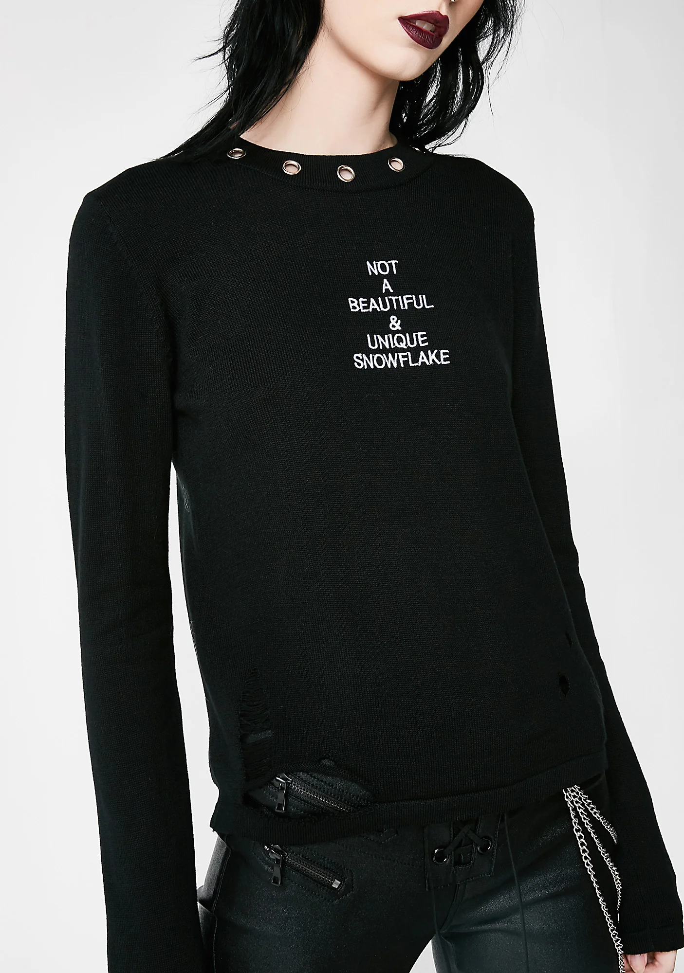Snowflake Eyelet Jumper - Image 3