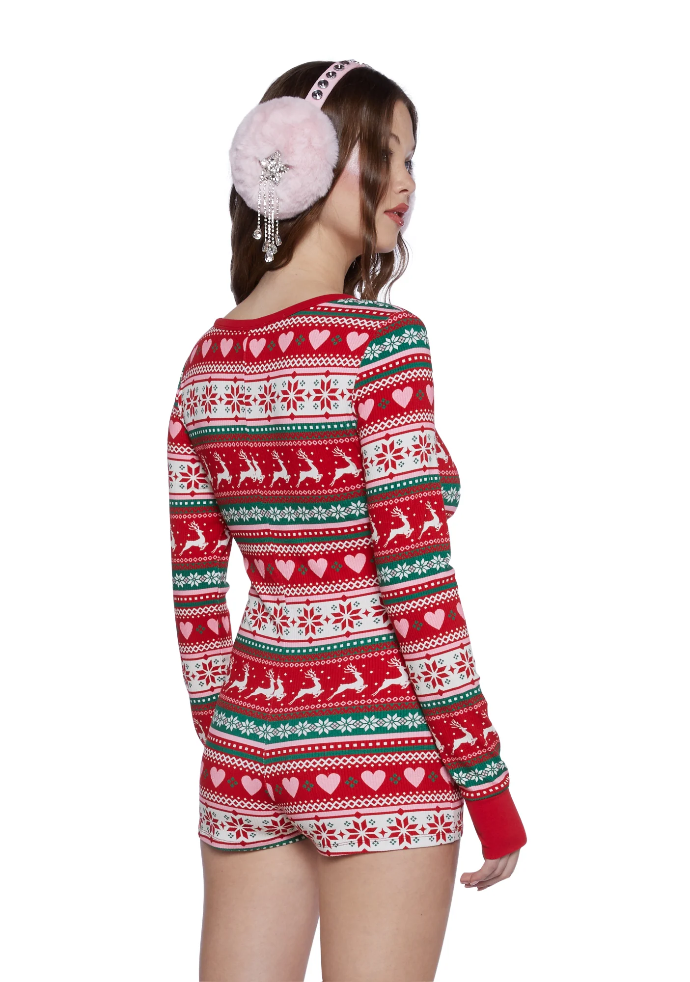 Snowy Soiree Knit Romper - Image 4