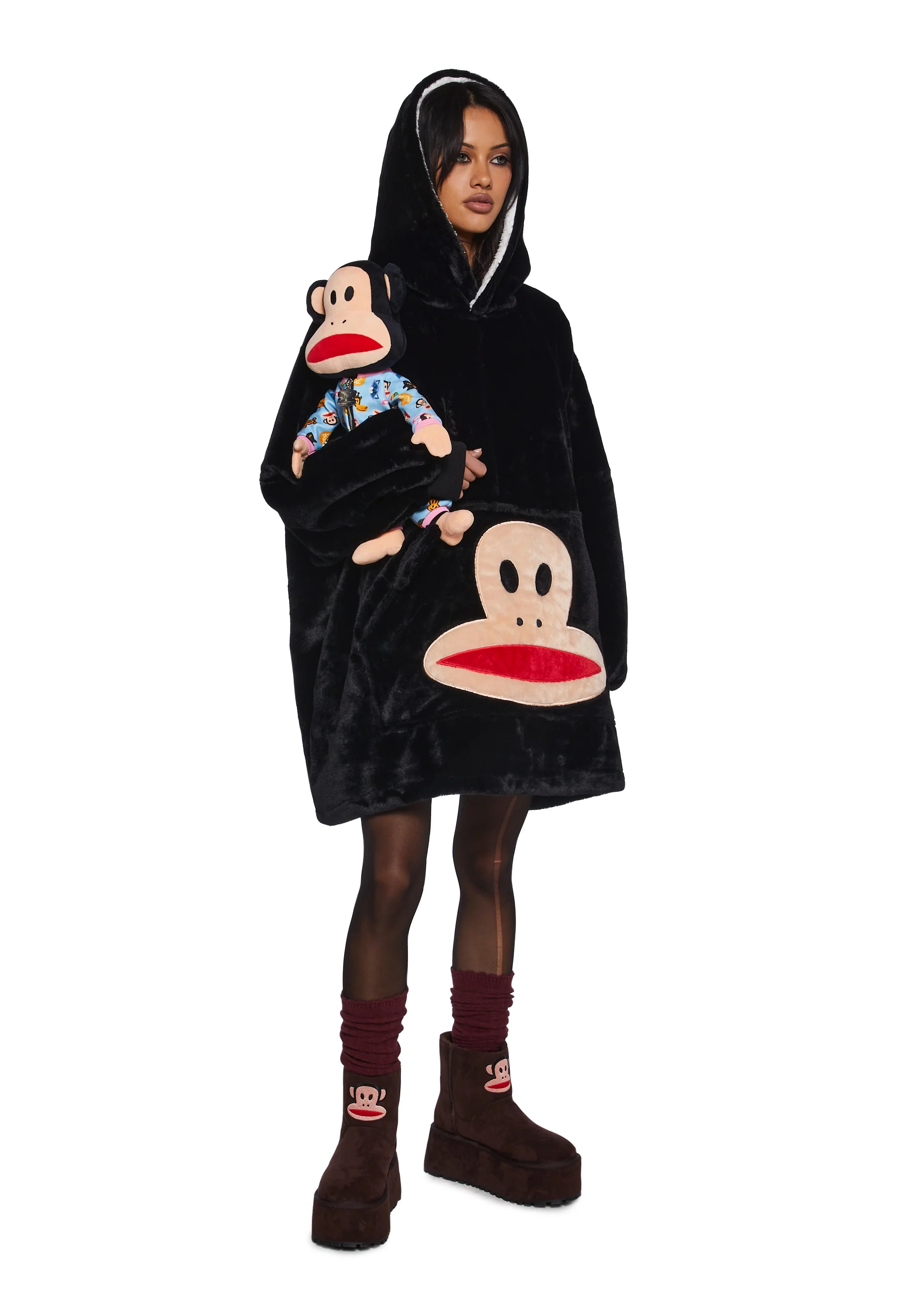 Snuggle Monkey Blanket Hoodie - Image 2