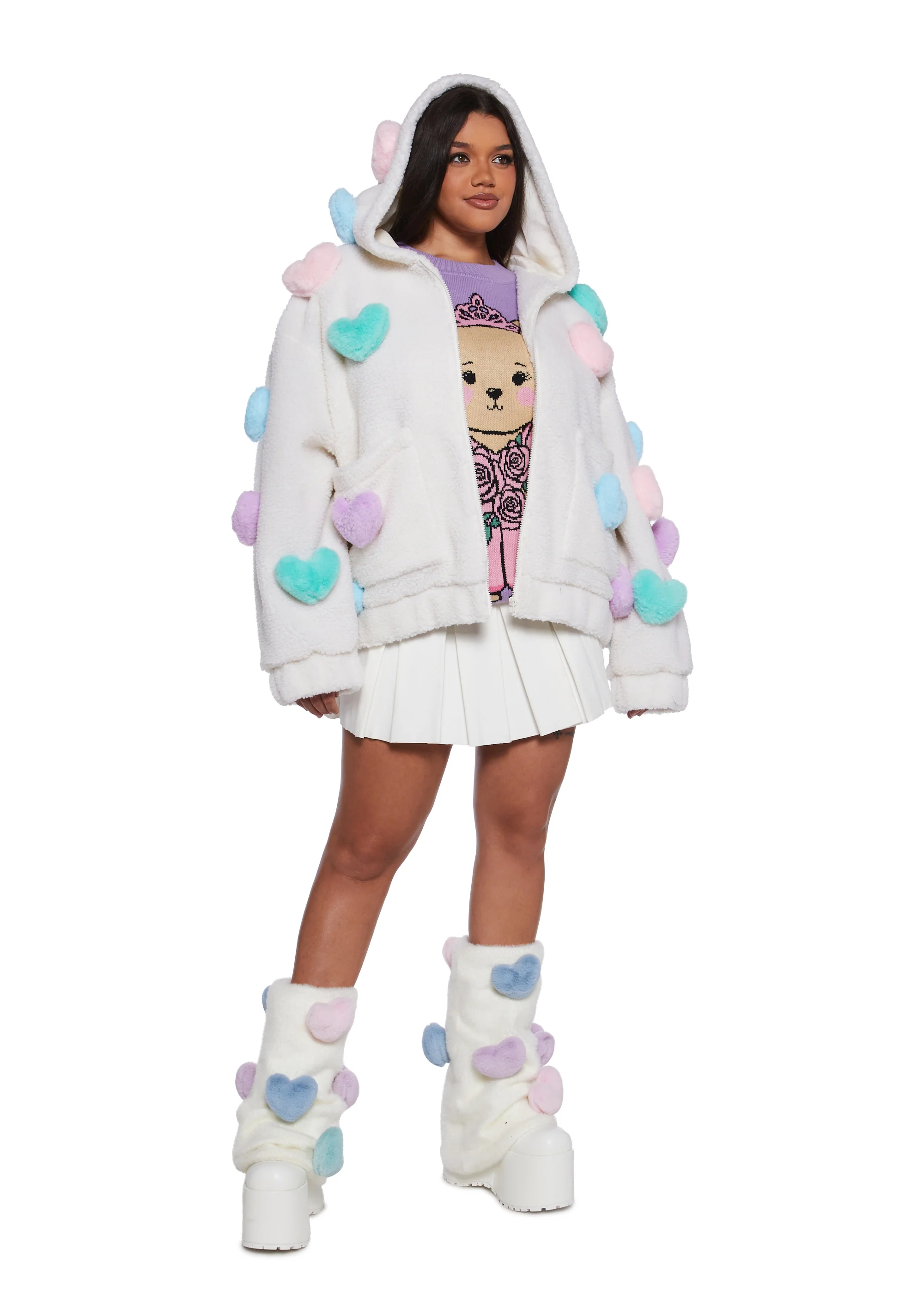 Snuggle Wonderland Hooded Sherpa Jacket - Image 7