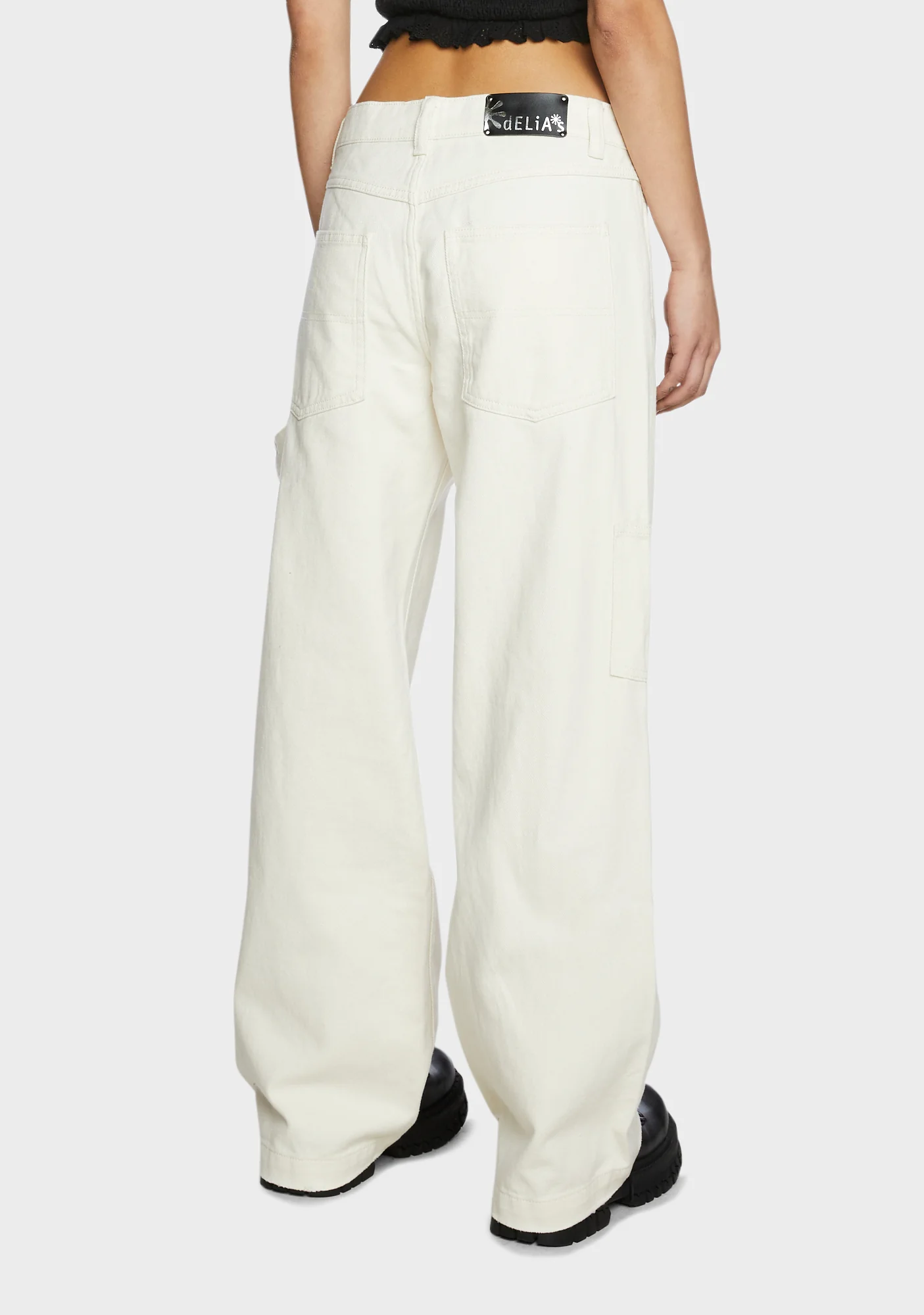 So Misunderstood Twill Carpenter Pants - Off White - Image 4