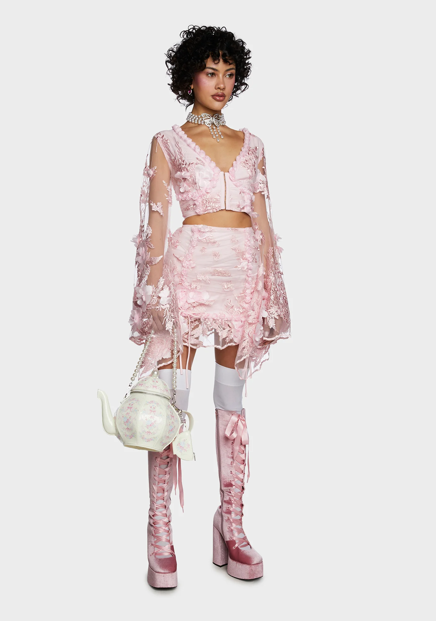 Social Season Mini Skirt - Pink - Image 3