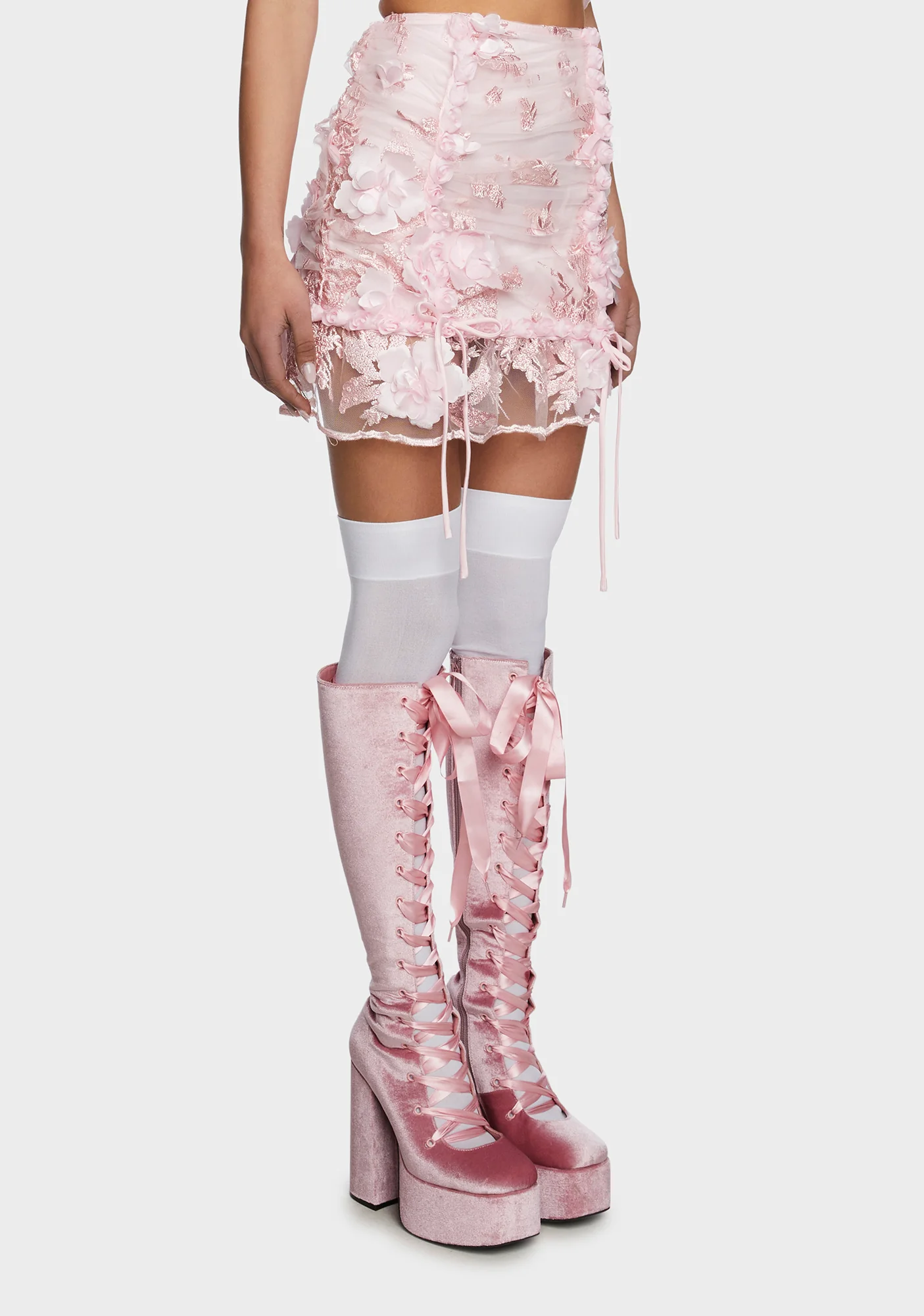Social Season Mini Skirt - Pink - Image 4