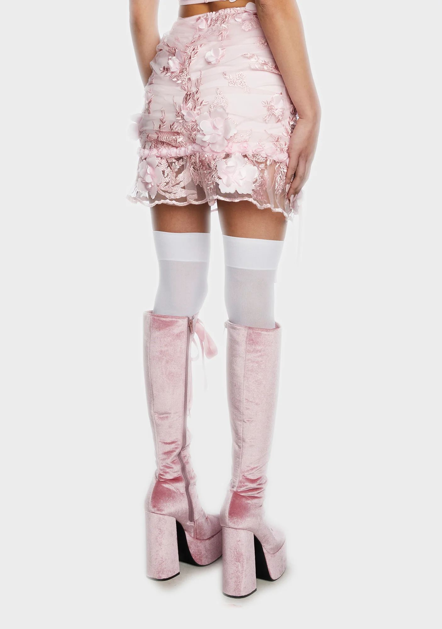 Social Season Mini Skirt - Pink - Image 5