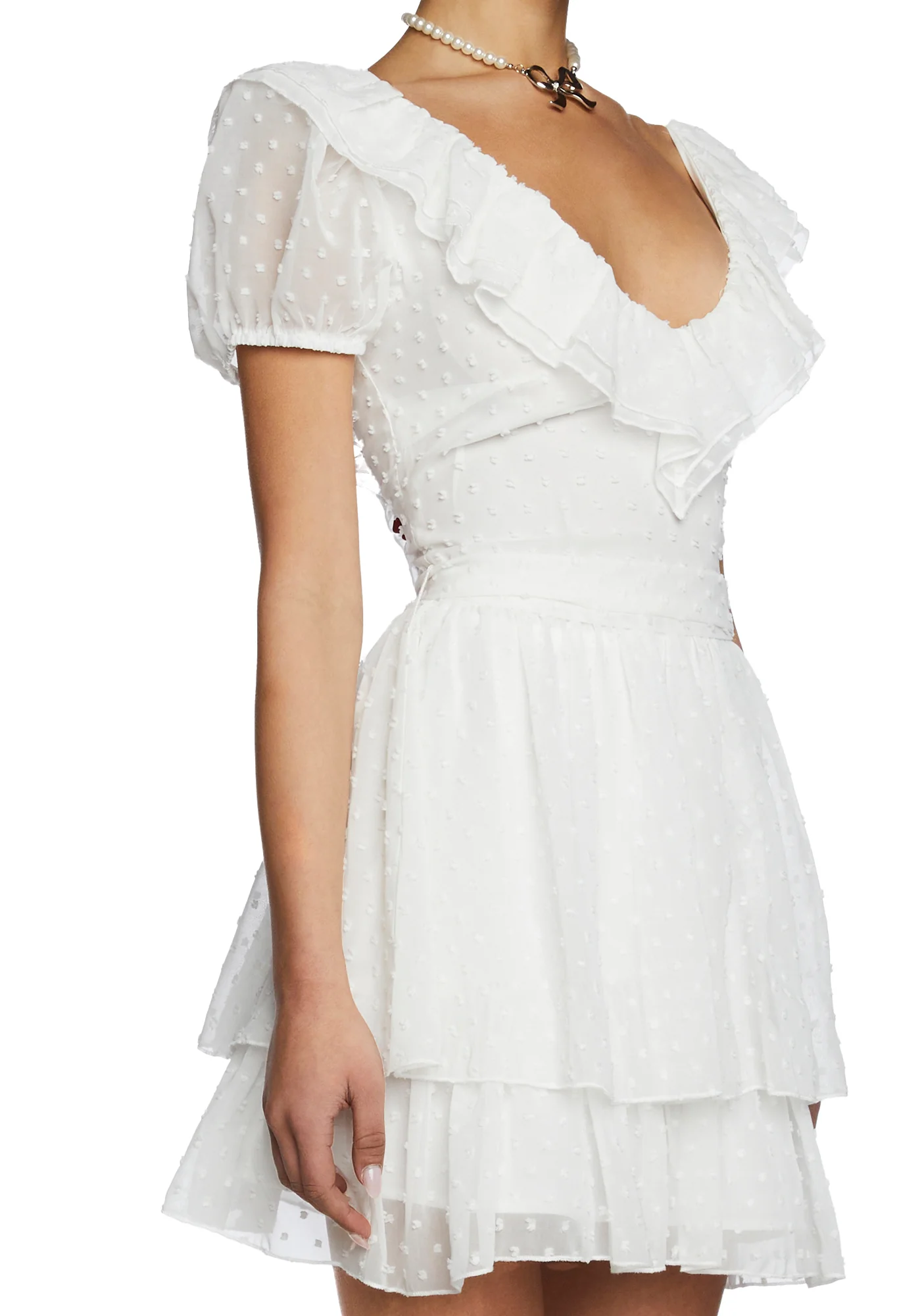 Soft Regal Days Mini Dress - White - Image 5