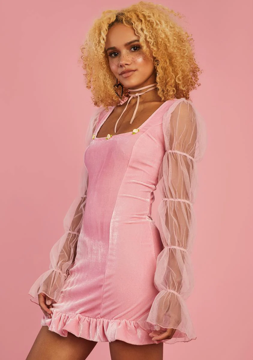 Soft Spirit Velvet Mini Dress - Image 2