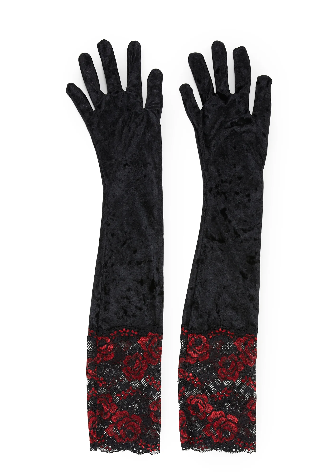 Gothic Fires Velvet Gloves - Image 2
