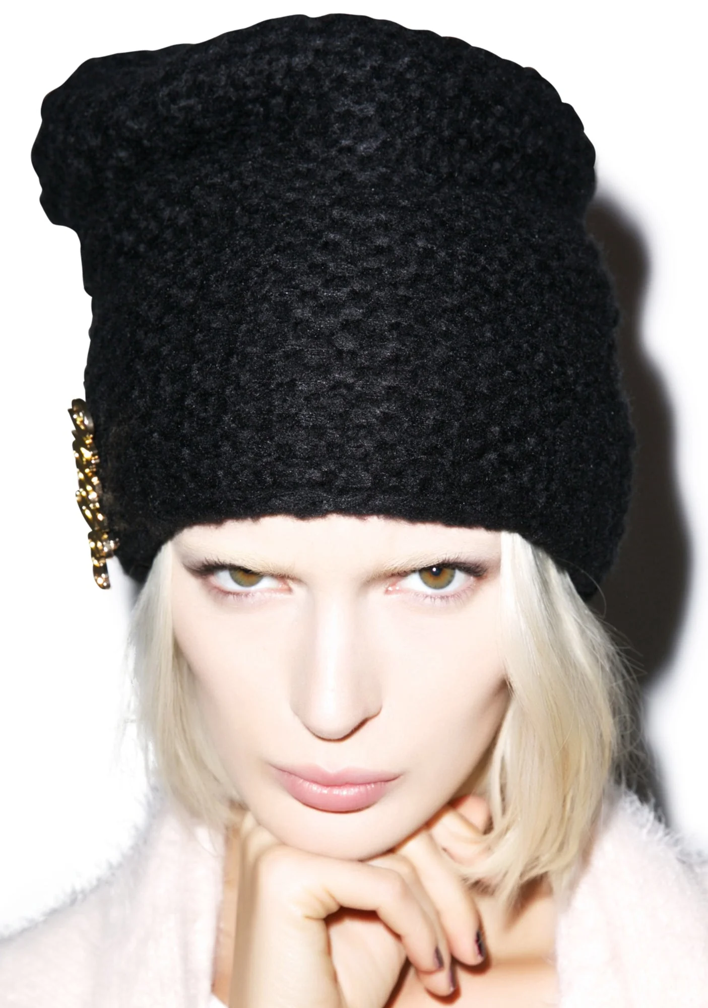 Solid Color Beanie - Dark Blue - Image 10