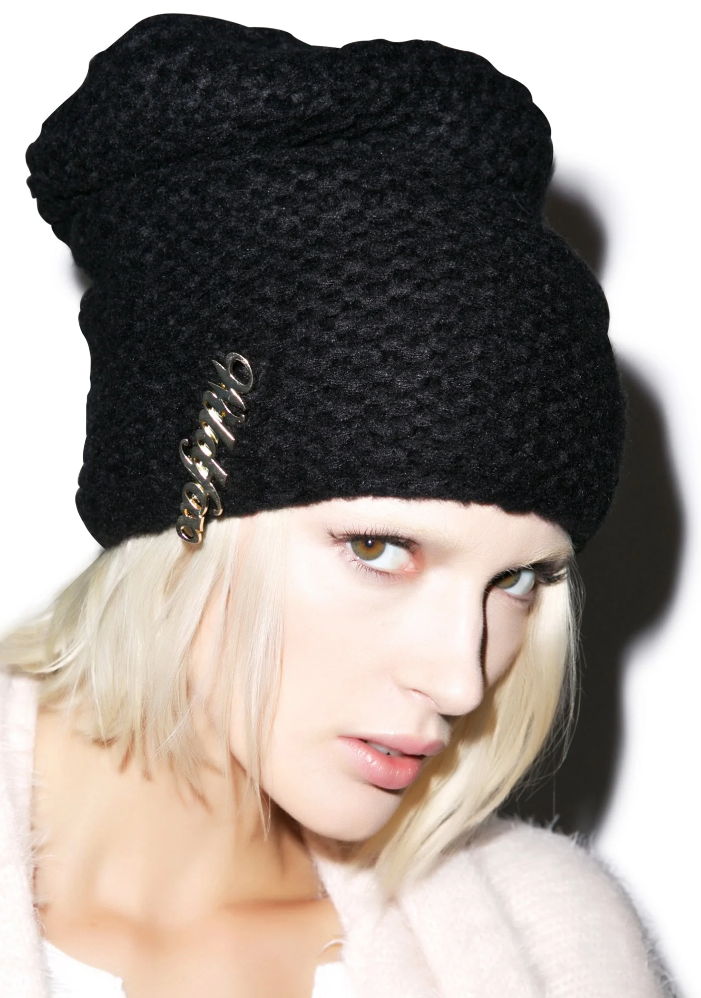 Solid Color Beanie - Dark Blue - Image 6