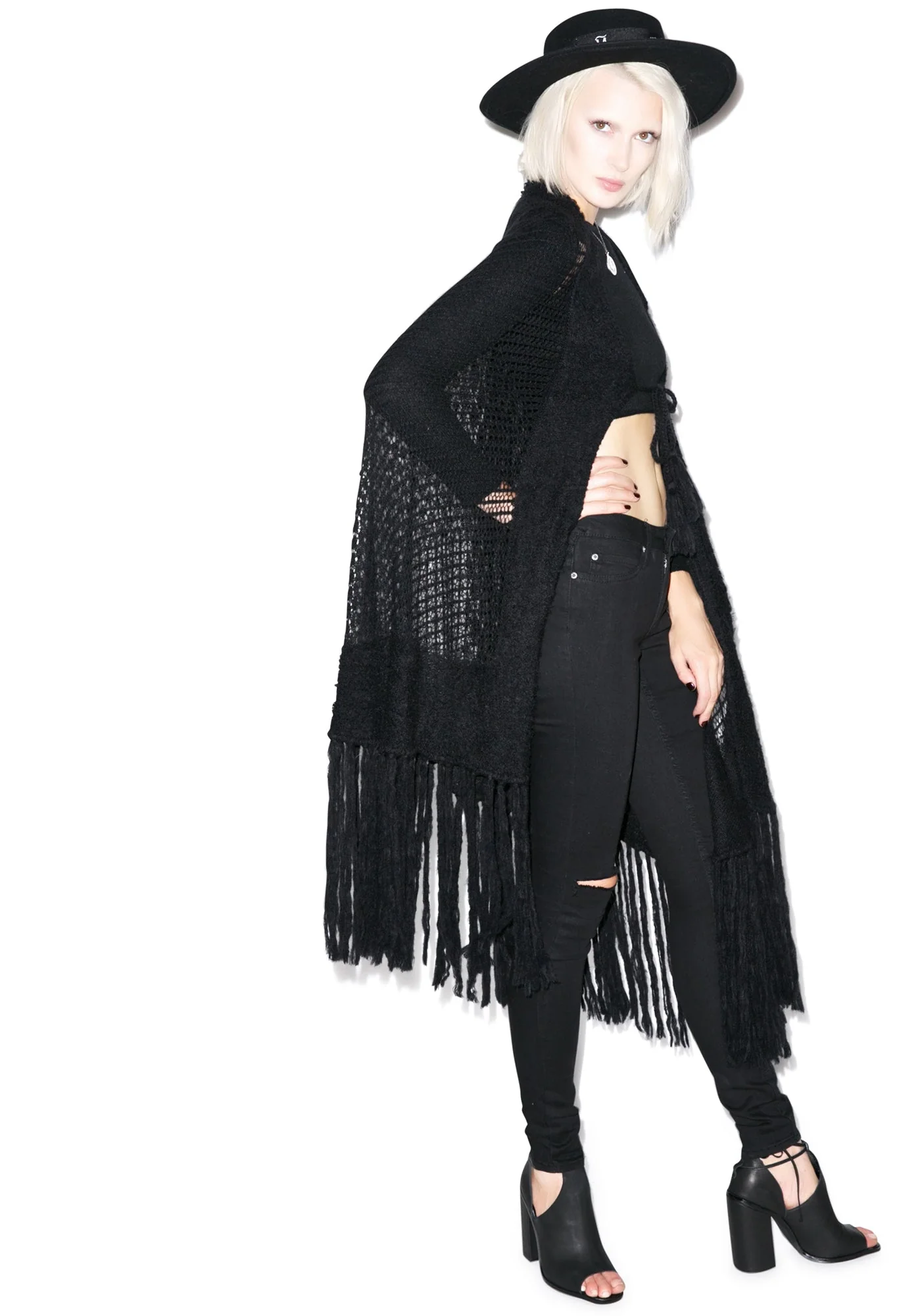Solid Garden Shawl - White - Image 3