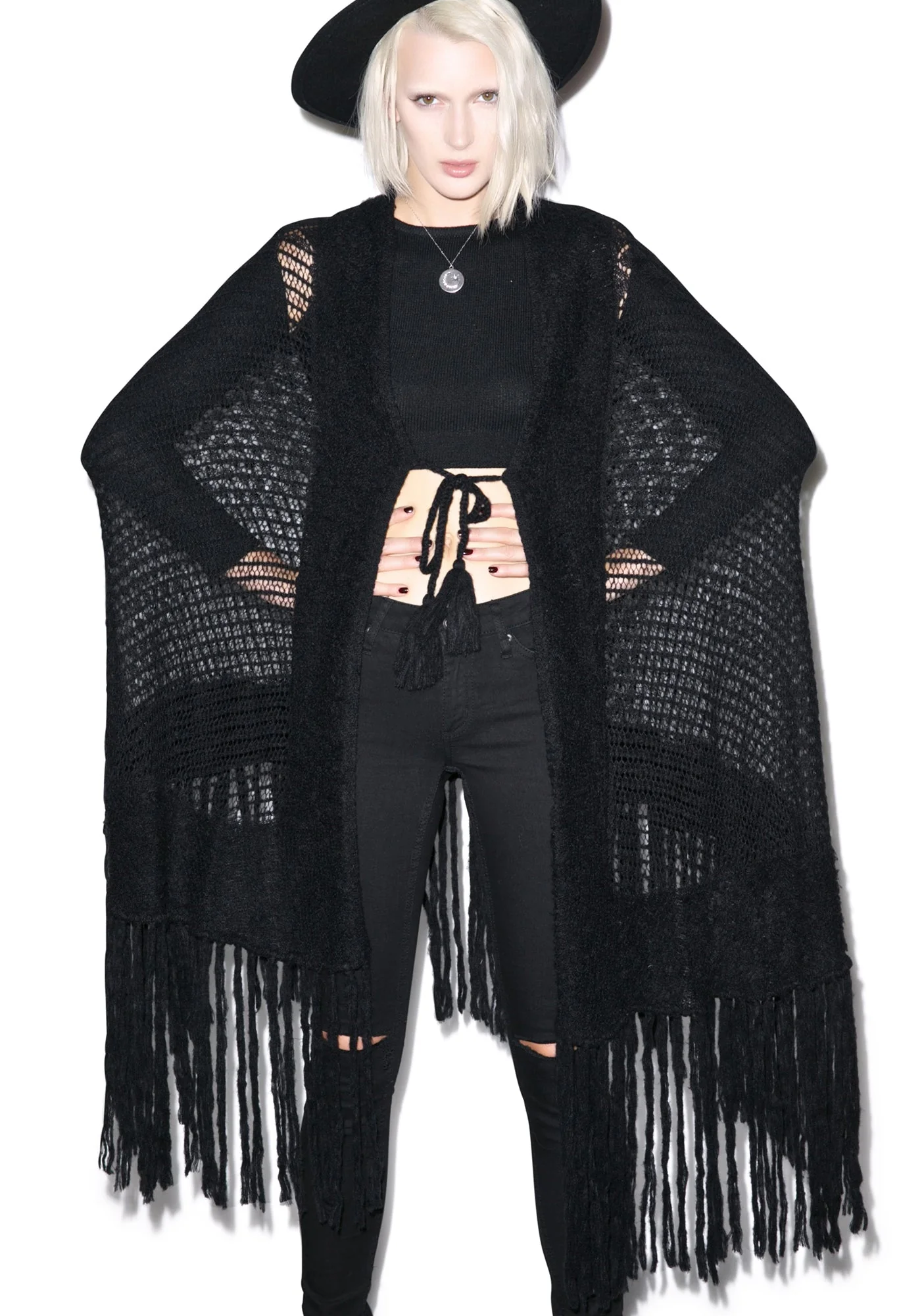 Solid Garden Shawl - White - Image 4