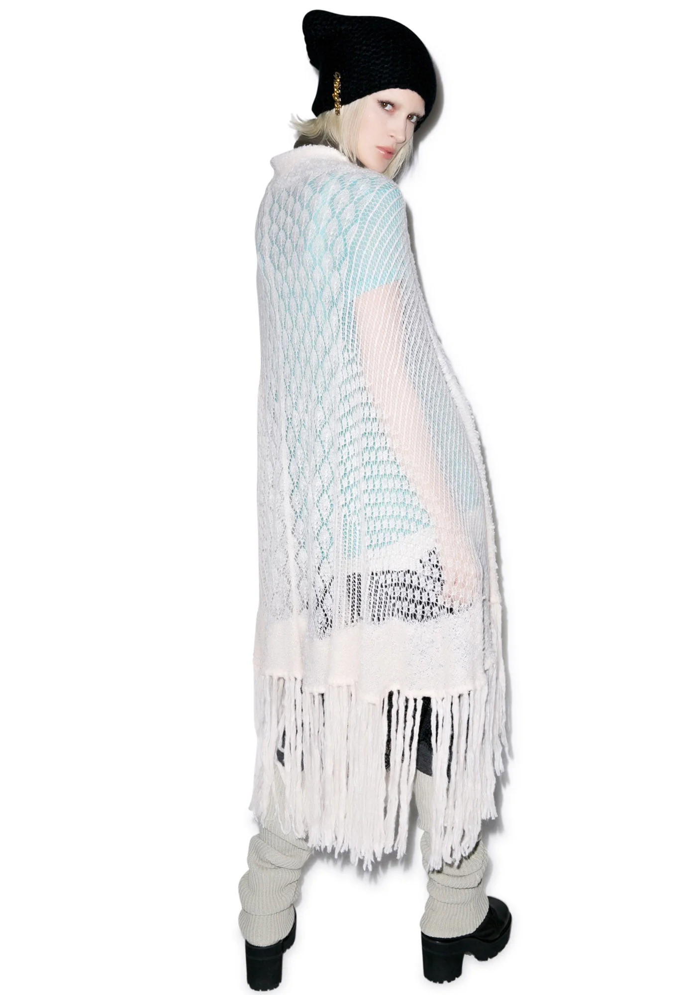 Solid Garden Shawl - Light Pink - Image 14