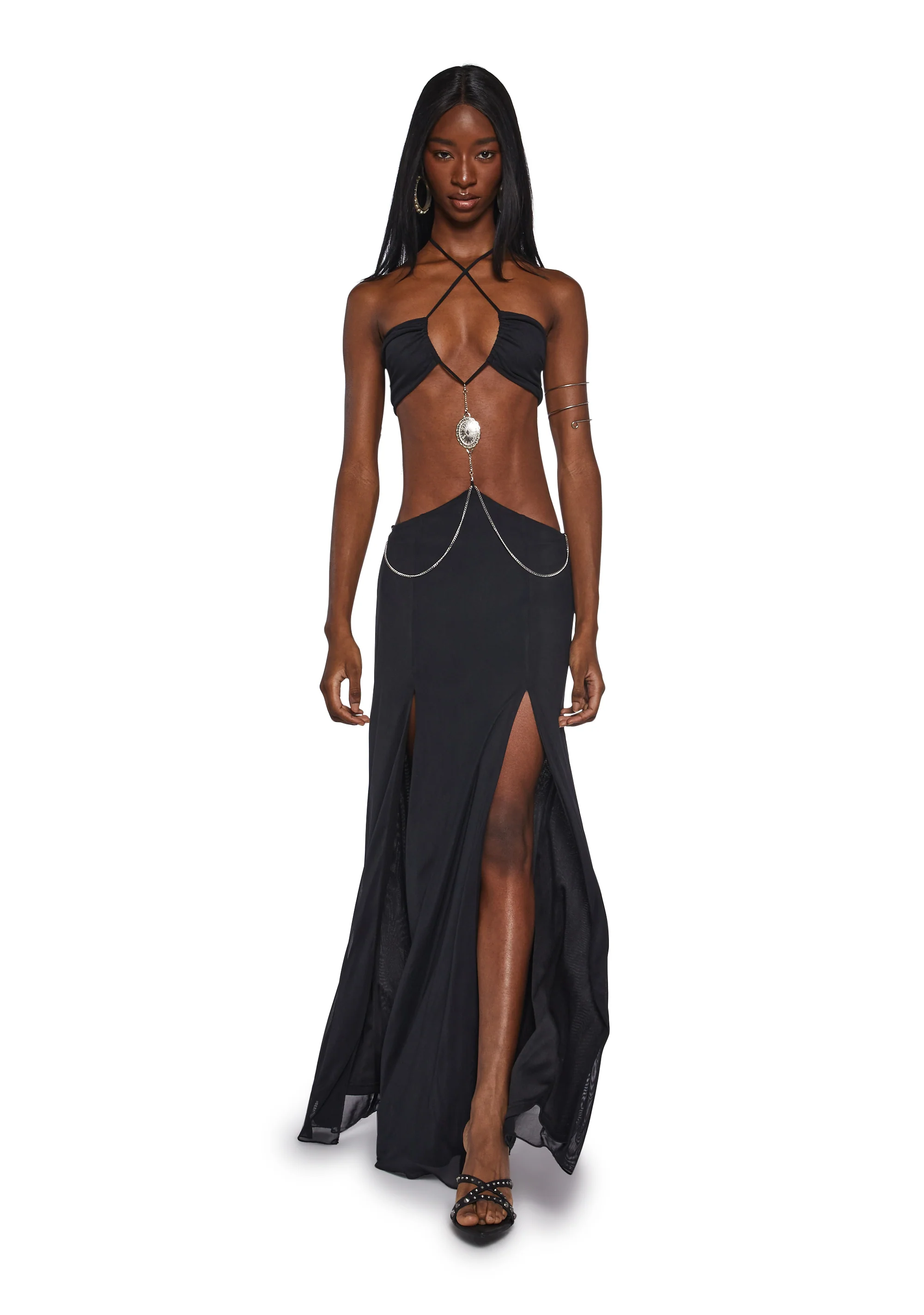 Dance Pulse Maxi Dress - Black - Image 6