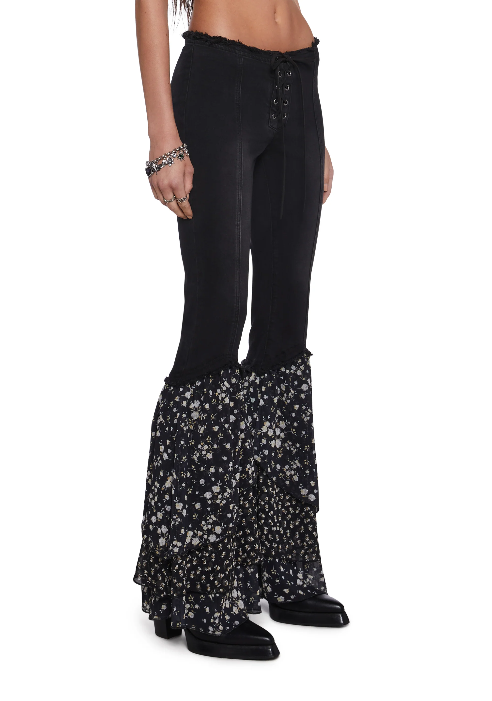 Solstice Secrets Denim Flare Pants - Image 3