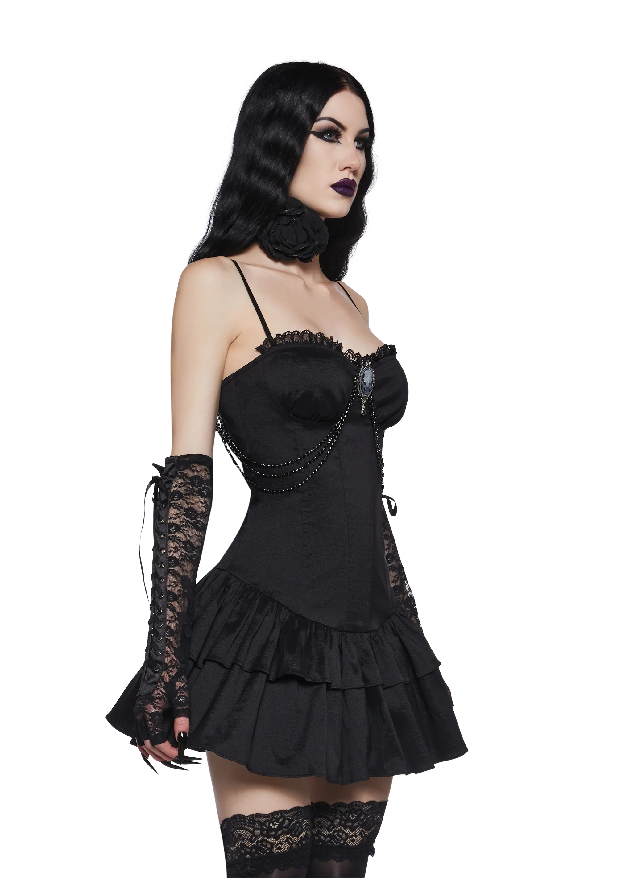 Somber Sweetness Mini Dress - Image 3