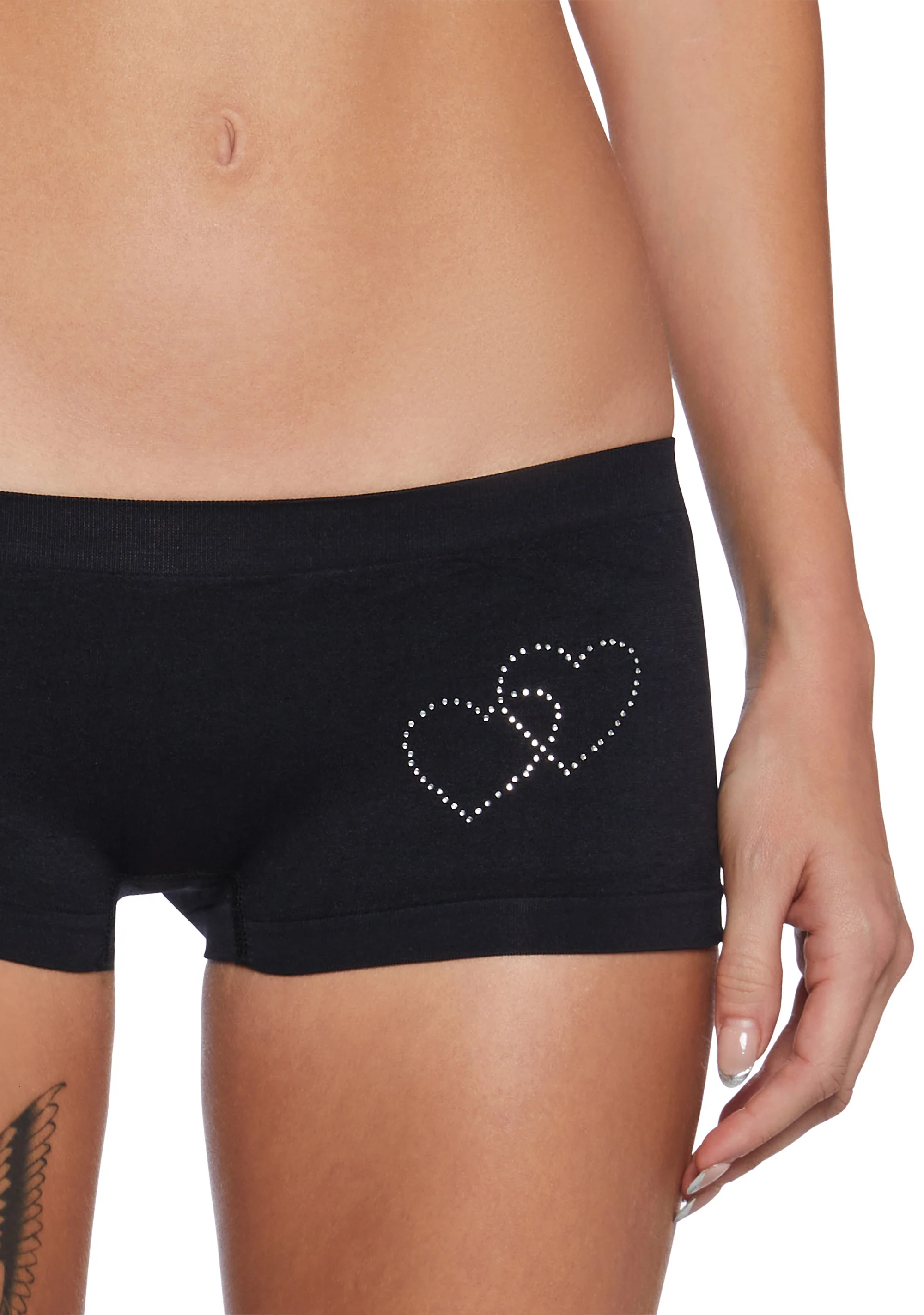 Somebody To Love Rhinestone Boyshorts - Black - Image 5
