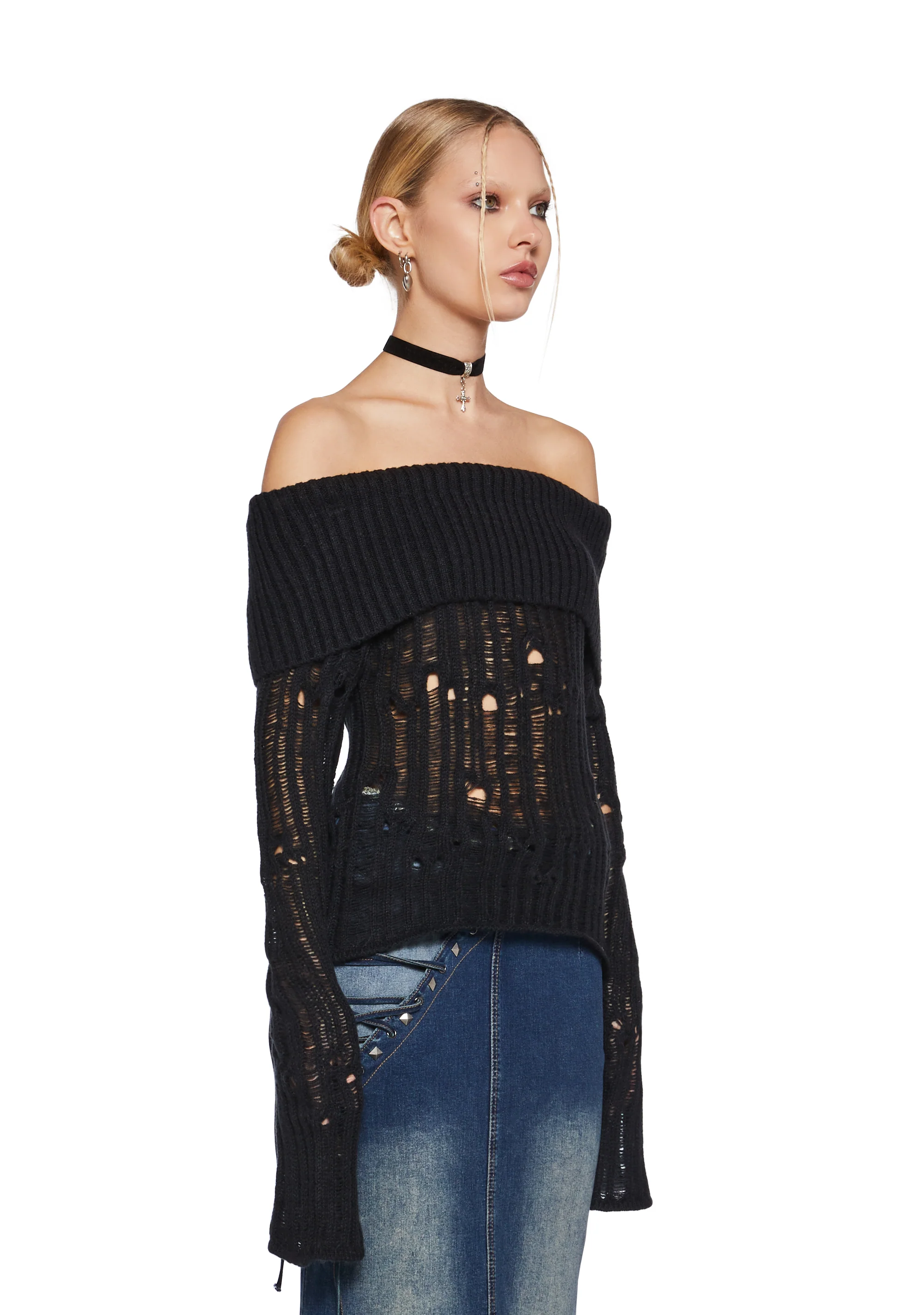 Something About You Distressed Sweater - Image 4