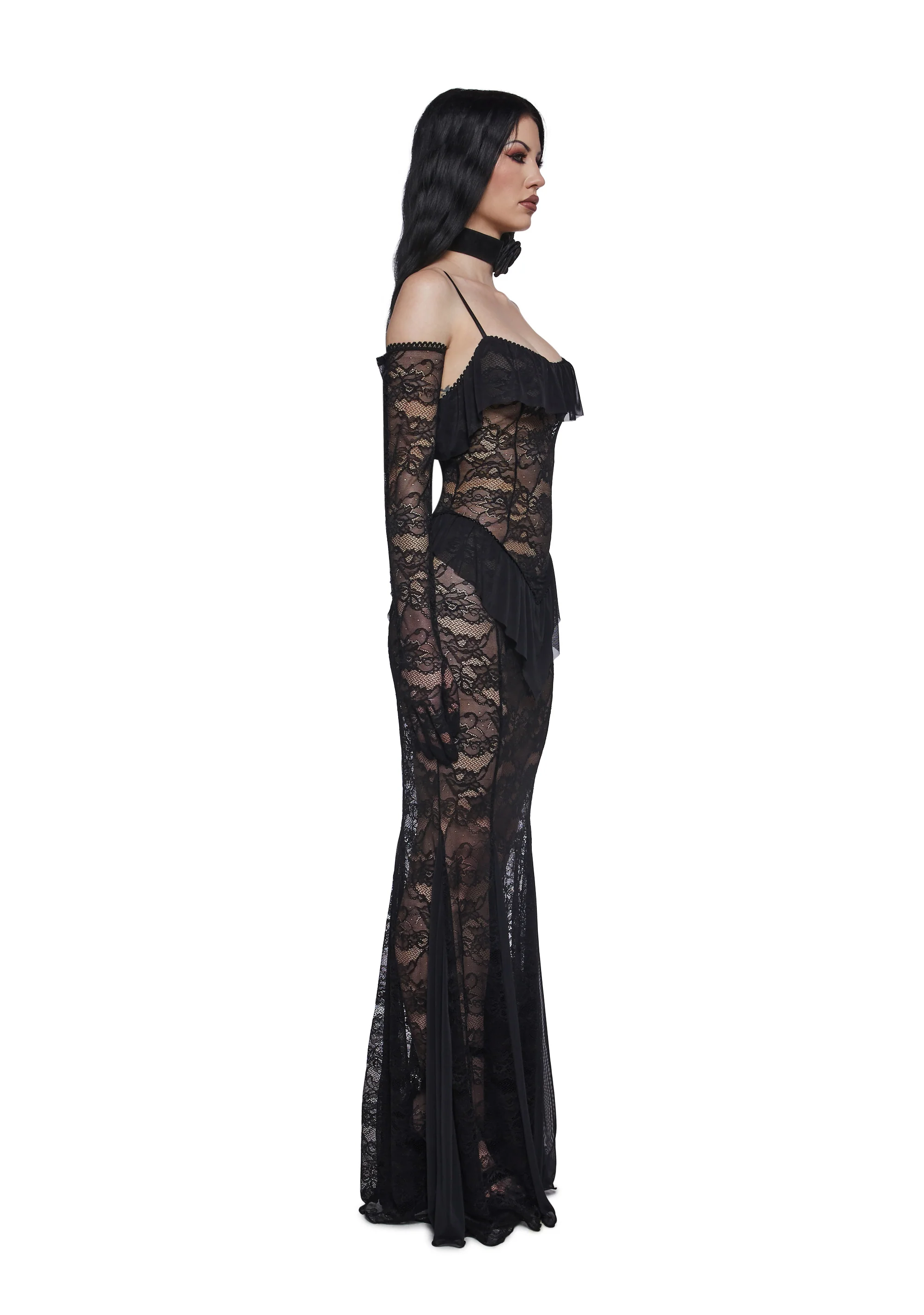 Idolized Maxi Dress And Gloves - Image 3