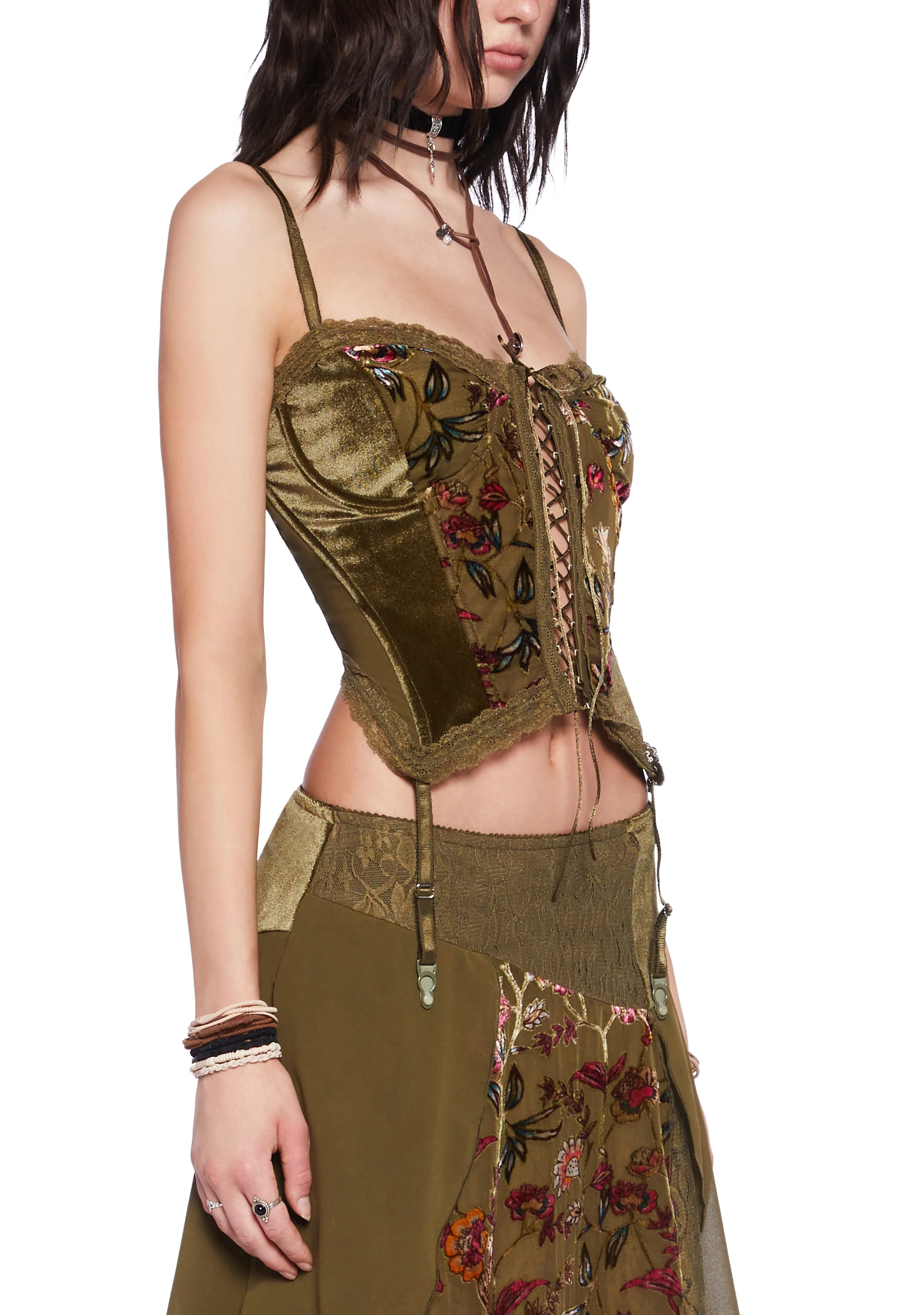 Soulful Sunshine Corset Top - Green - Image 5