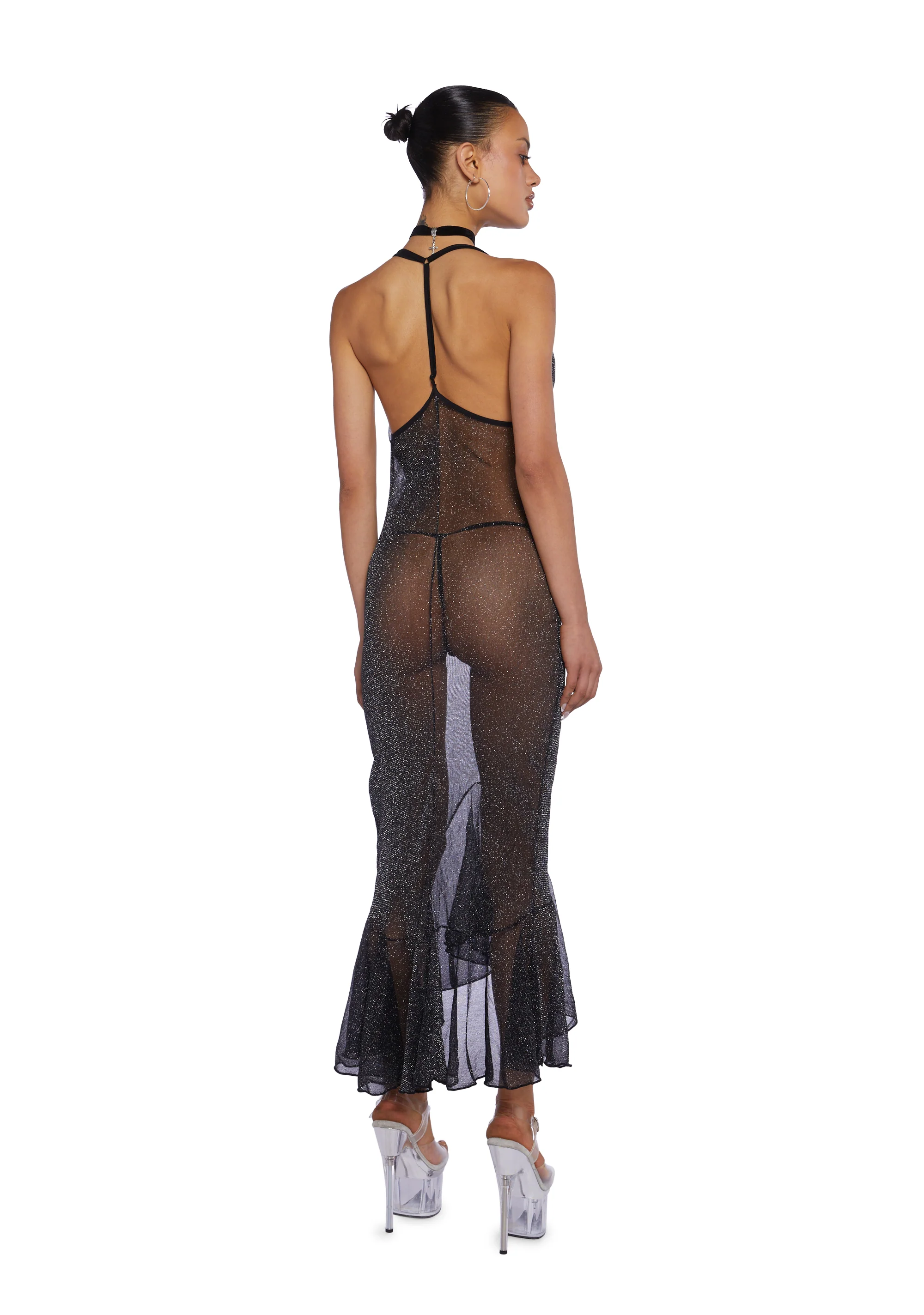 Sparkle Nights Lingerie Mesh Dress - Image 4