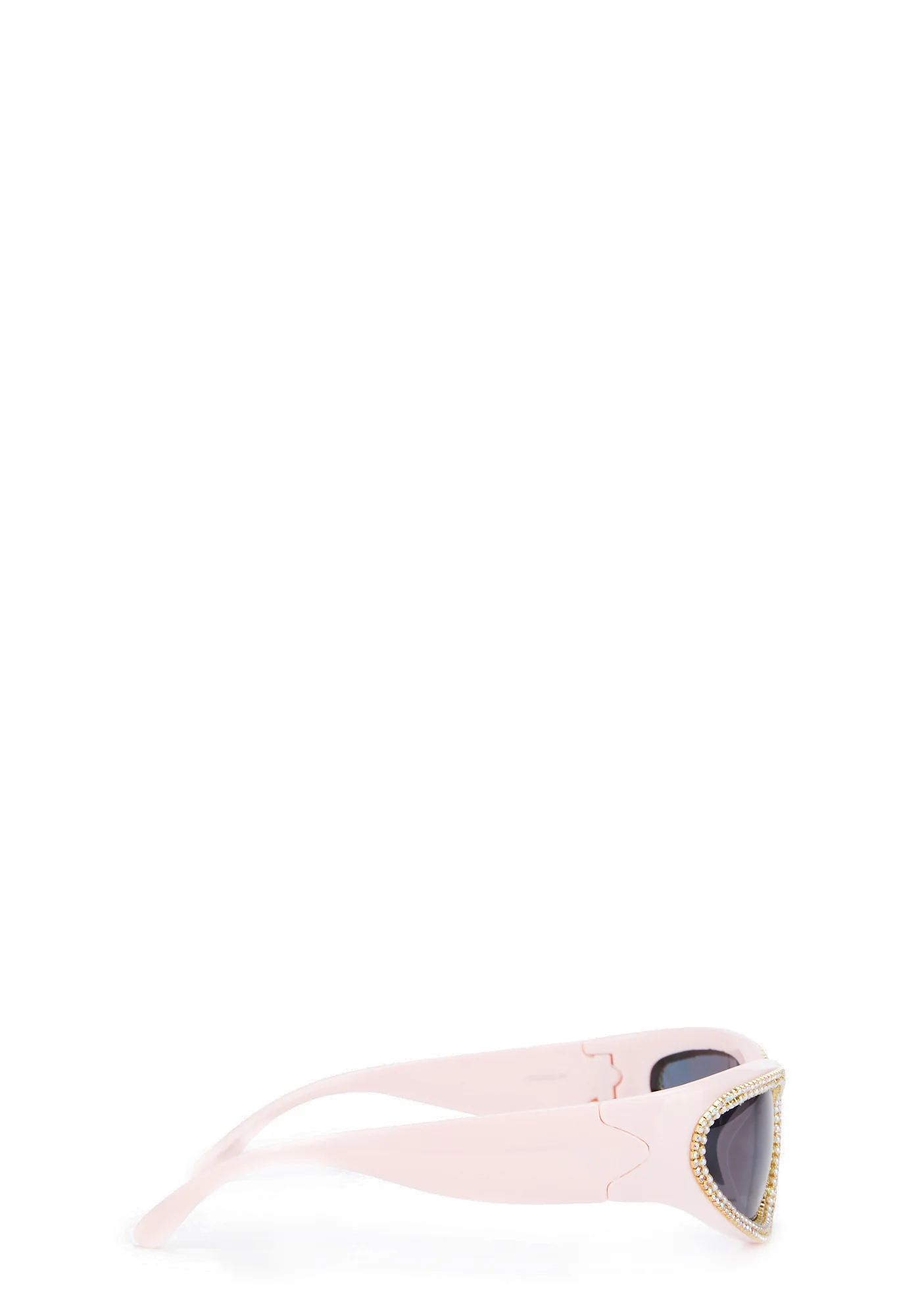 Speed Past You Rhinestone Sunglasses - Pink - Image 4