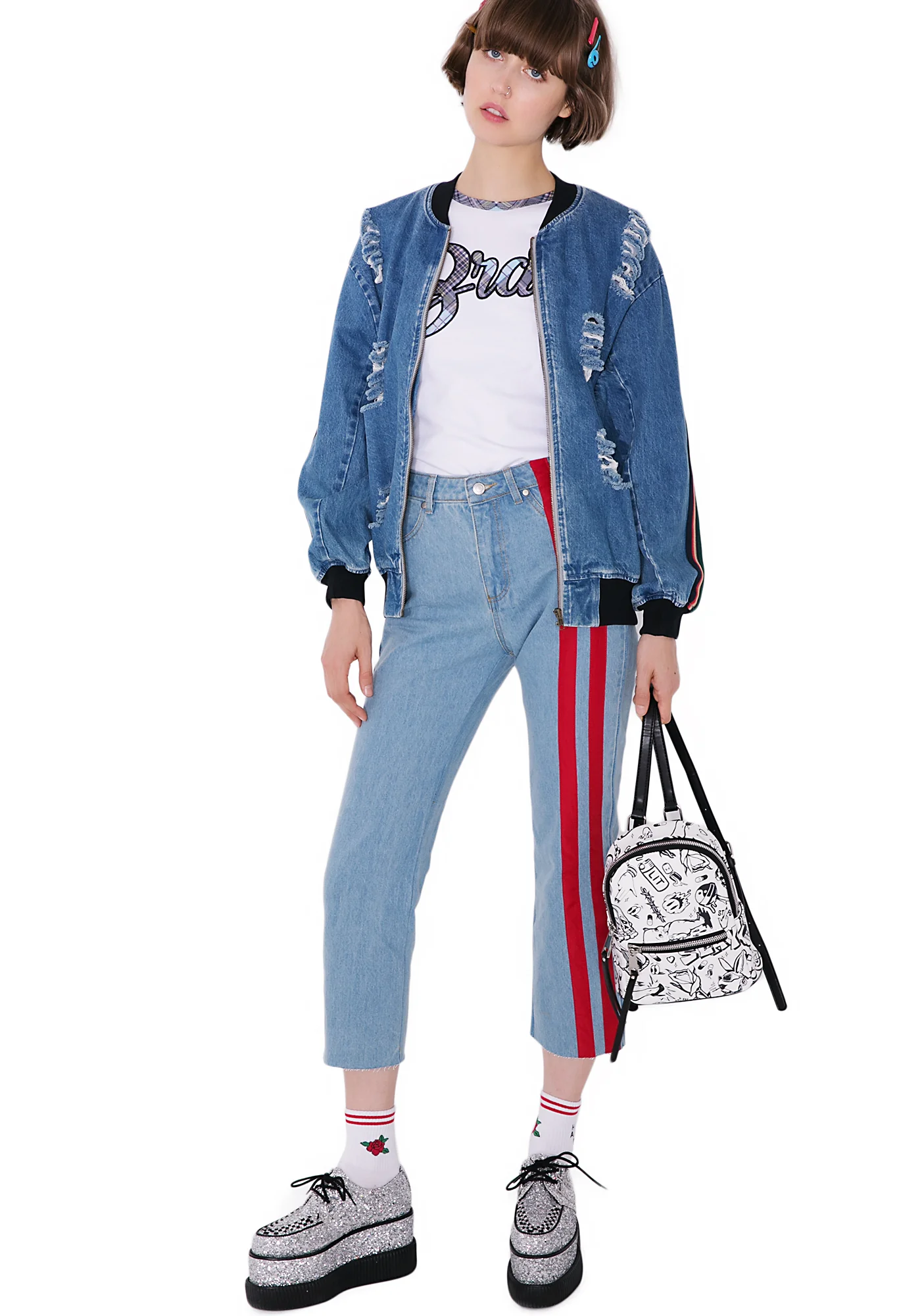 Speed Racer Striped Jeans - Image 5