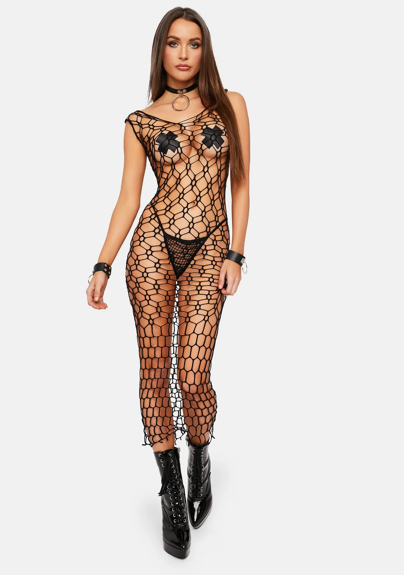Spell On You Fishnet Maxi Dress - Image 2