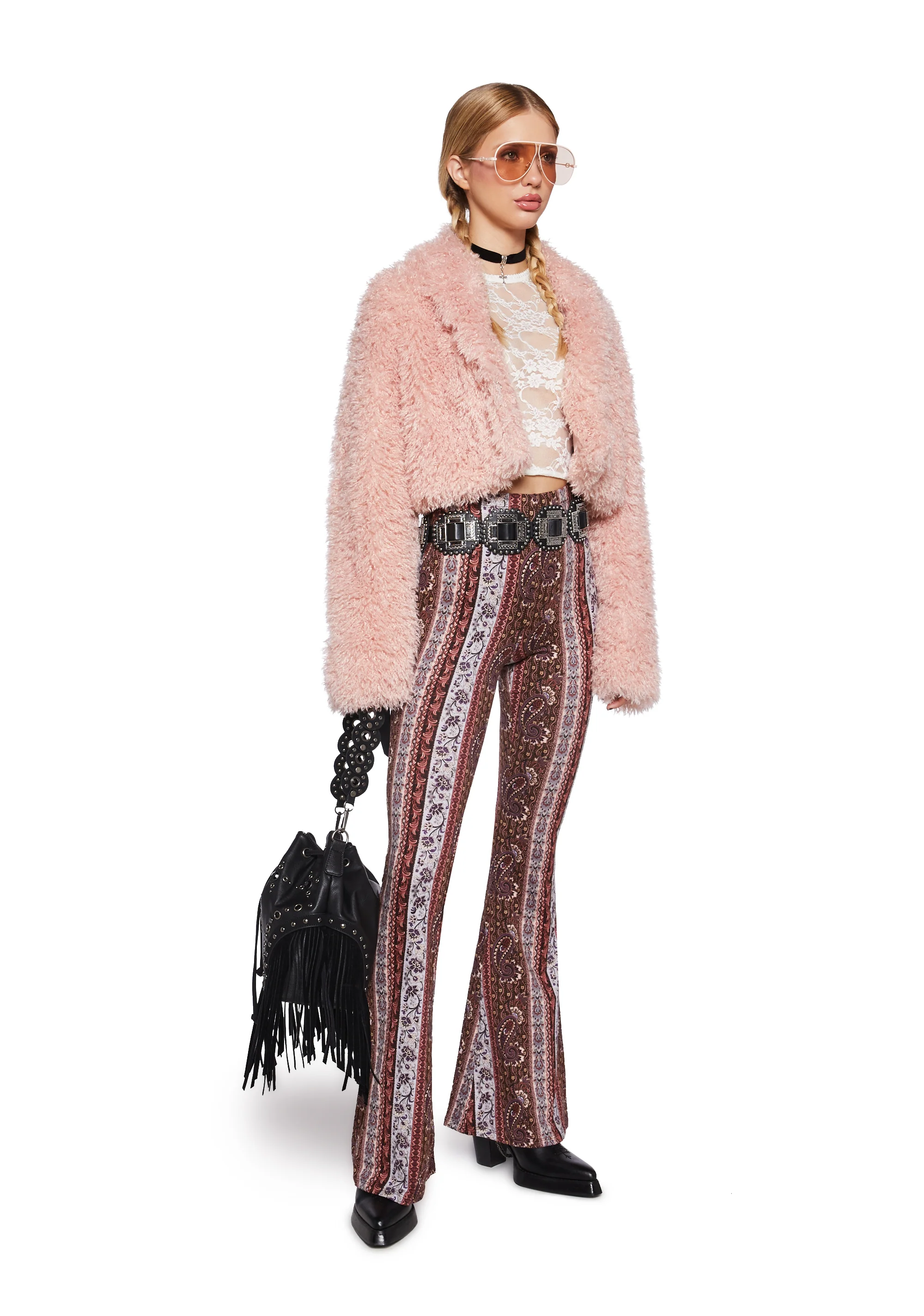 Spiraling Daze Faux Fur Jacket - Image 2