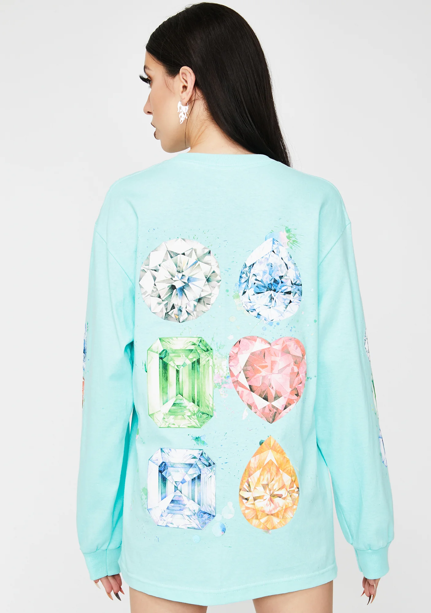 Splash Sign Long Sleeve Graphic Tee - Image 2