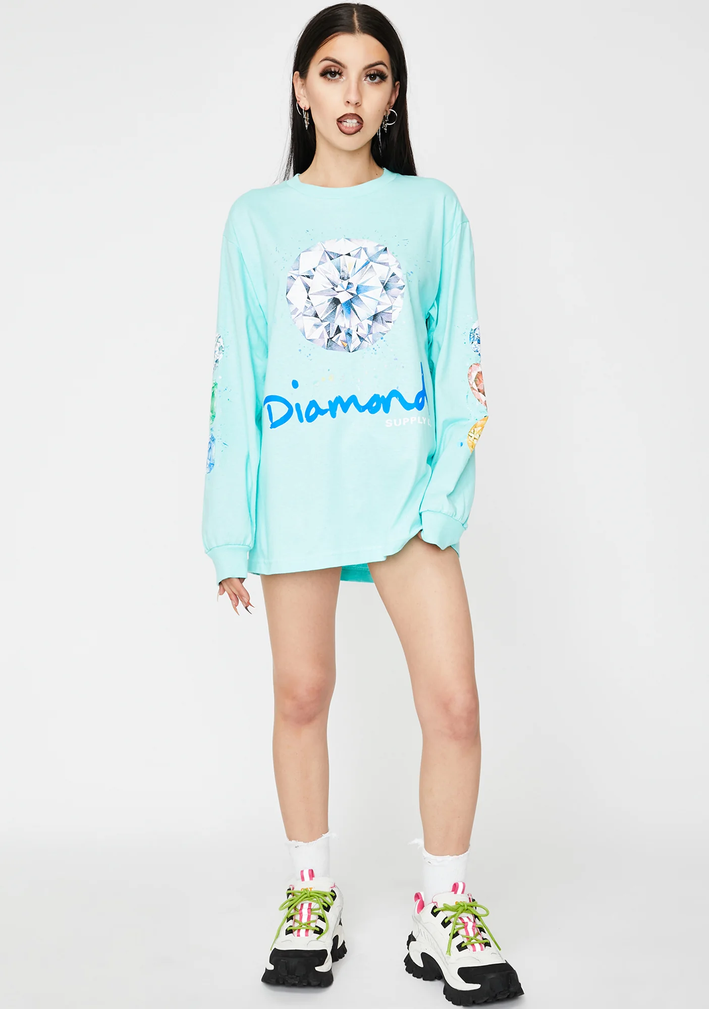 Splash Sign Long Sleeve Graphic Tee - Image 3