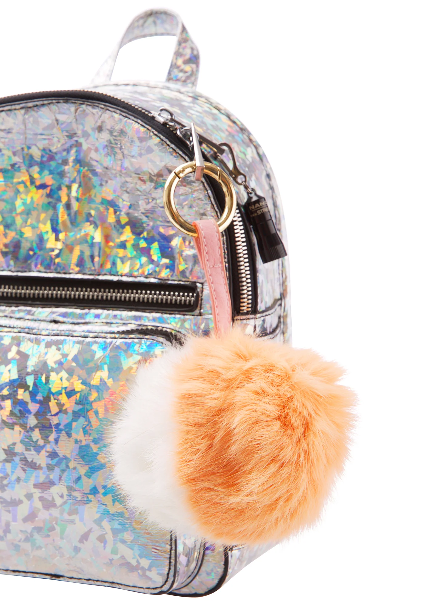 Split Personality Fluffy Pom Keychain - Image 3