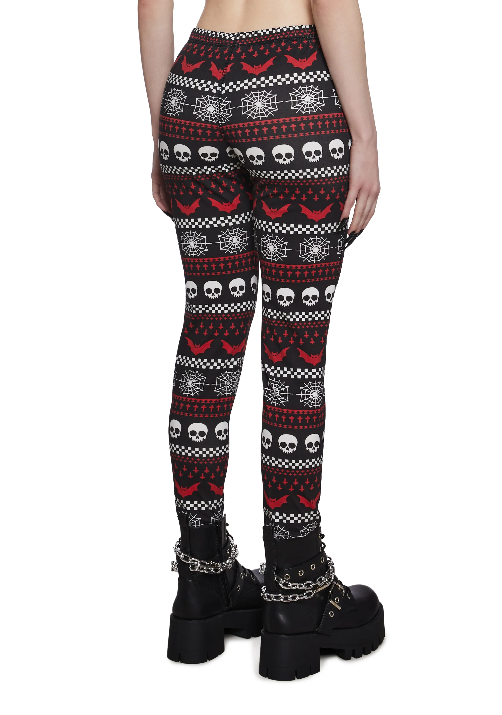 Spooky Wishes Print Leggings - Image 4