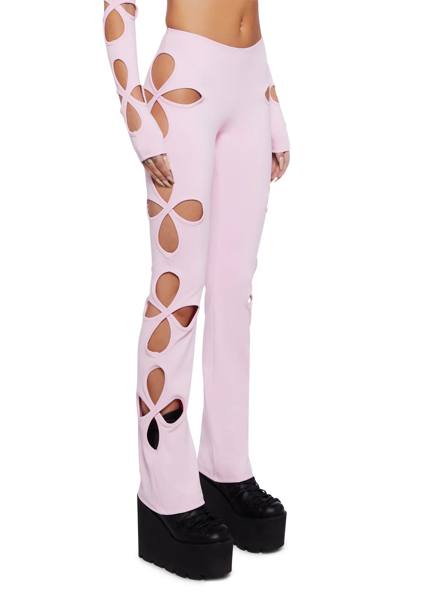 Star Child Cut-Out Pants - Pink - Image 3