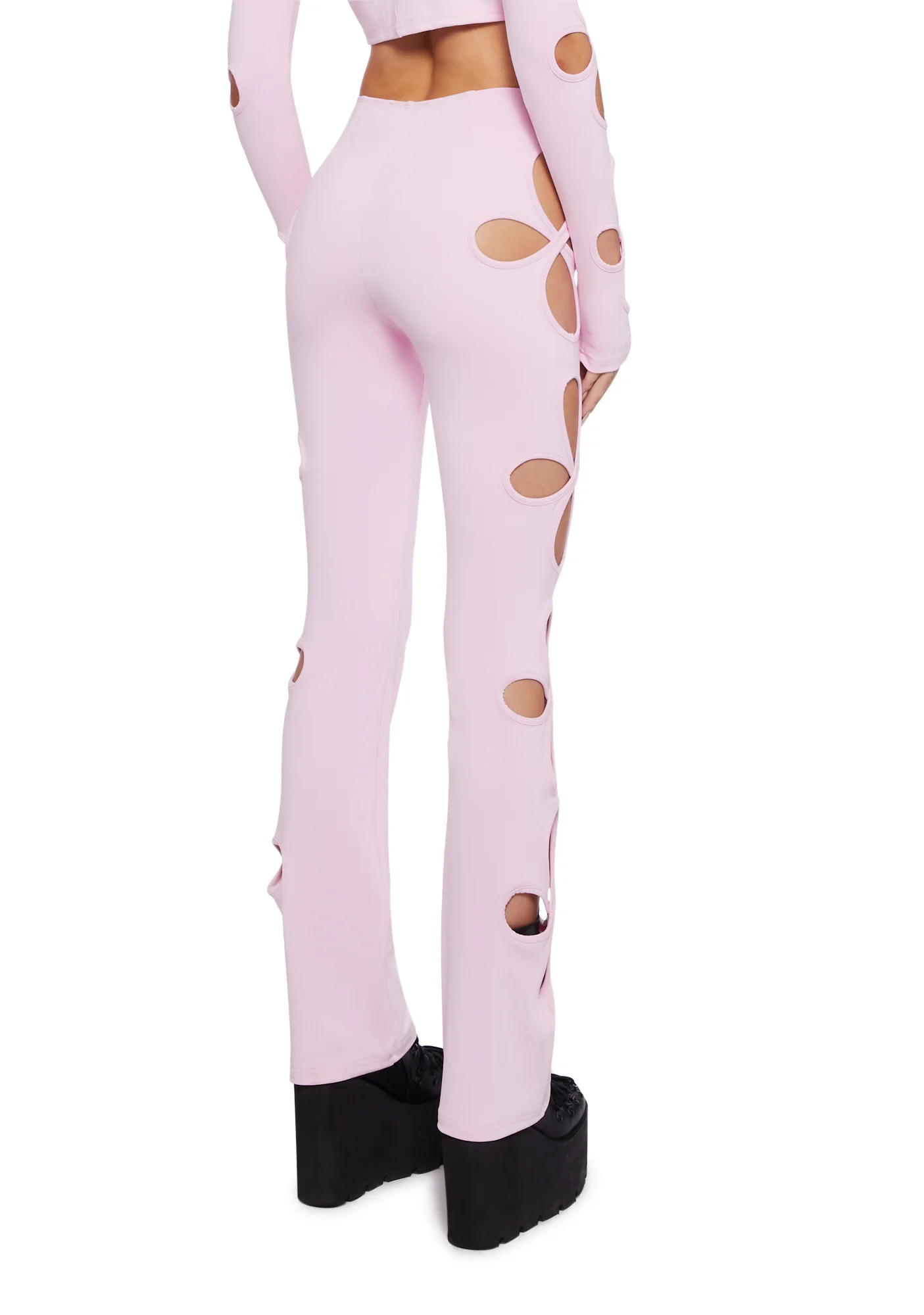 Star Child Cut-Out Pants - Pink - Image 4